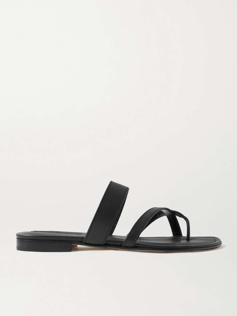 Manolo Blahnik Susa Leather Sandals