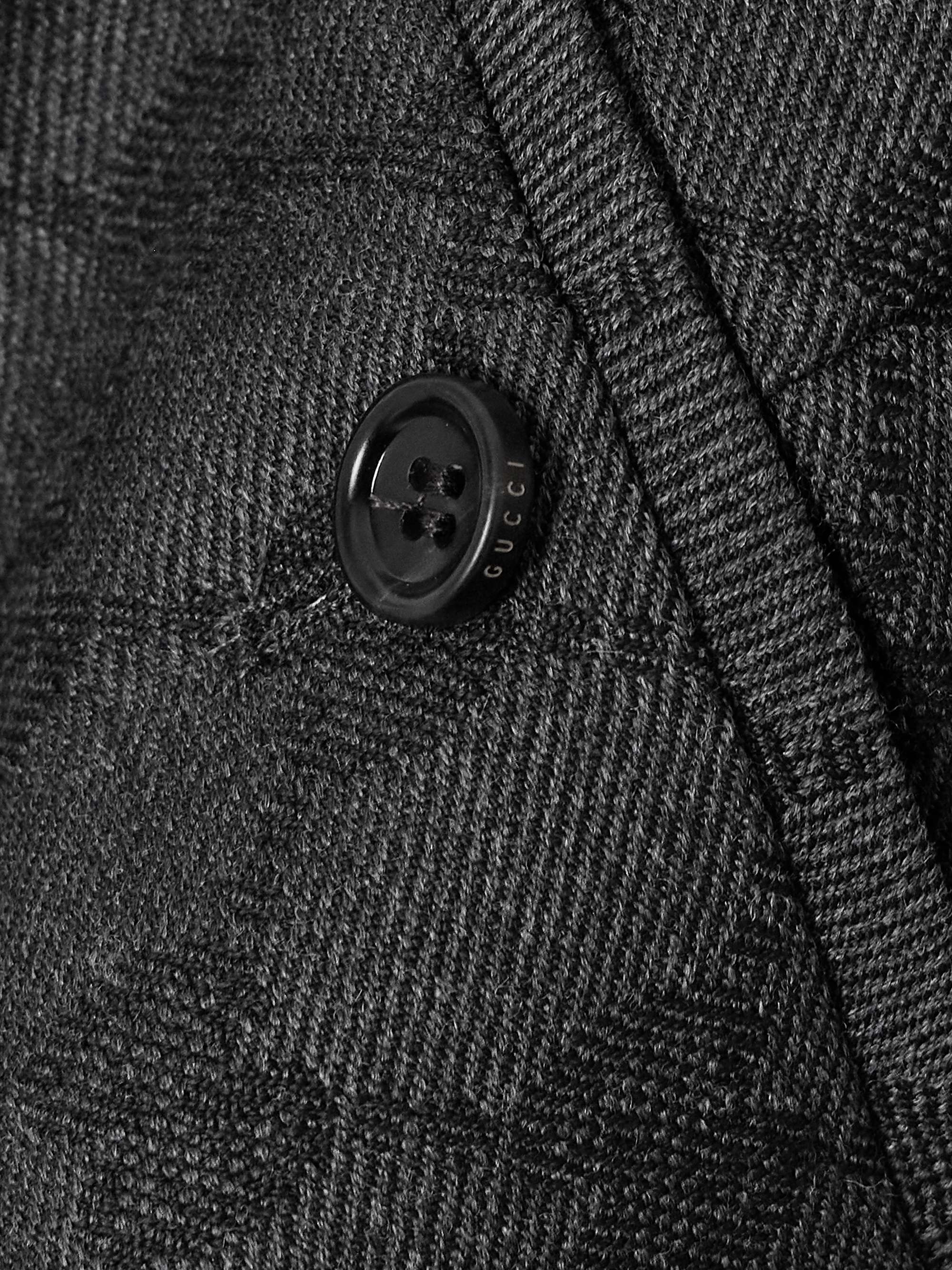 GUCCI Pleated wool-jacquard pants