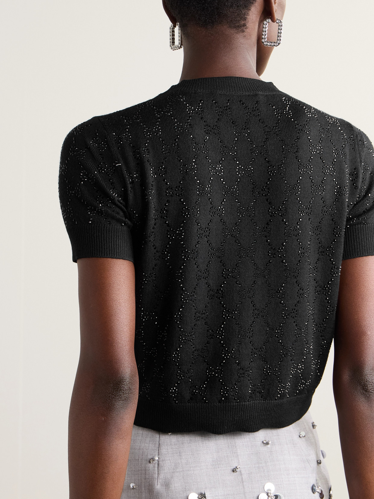 Crystal-Embellished Sweater