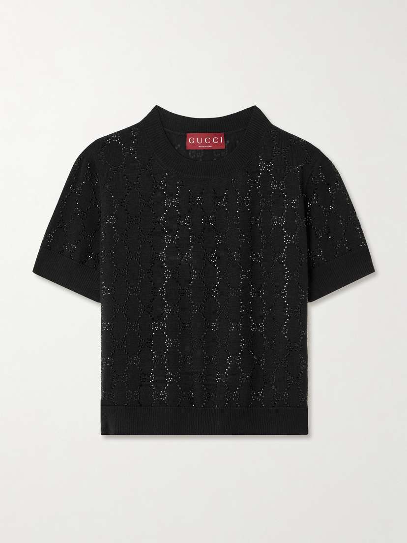 Gucci Crystal-embellished Wool Sweater