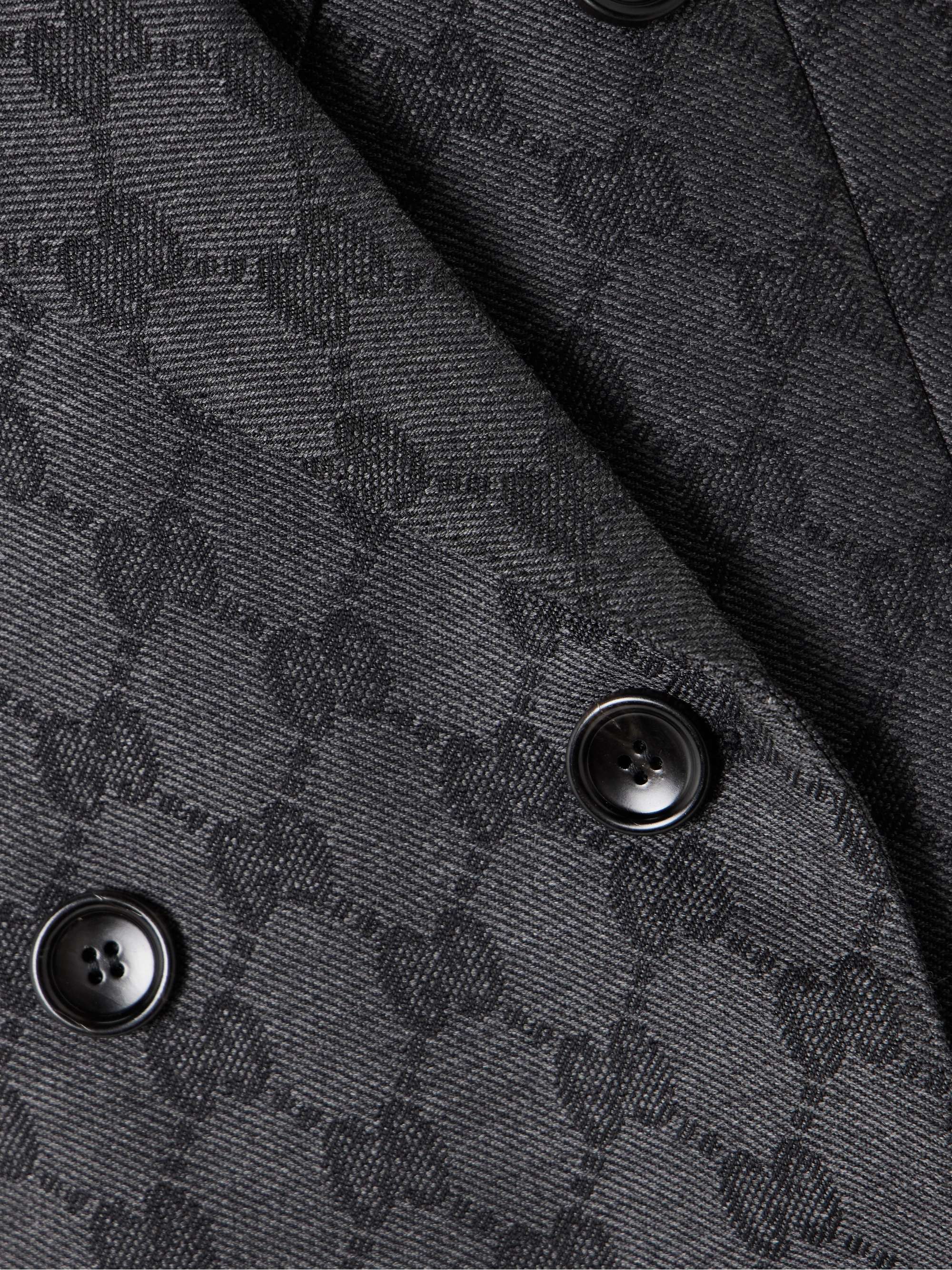 GUCCI Double-breasted wool-jacquard blazer