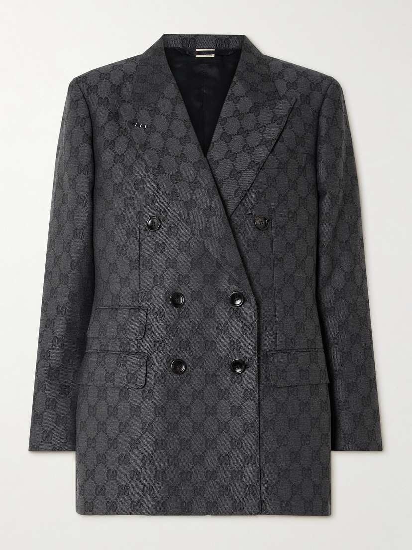 Gucci Double-breasted Wool-jacquard Blazer