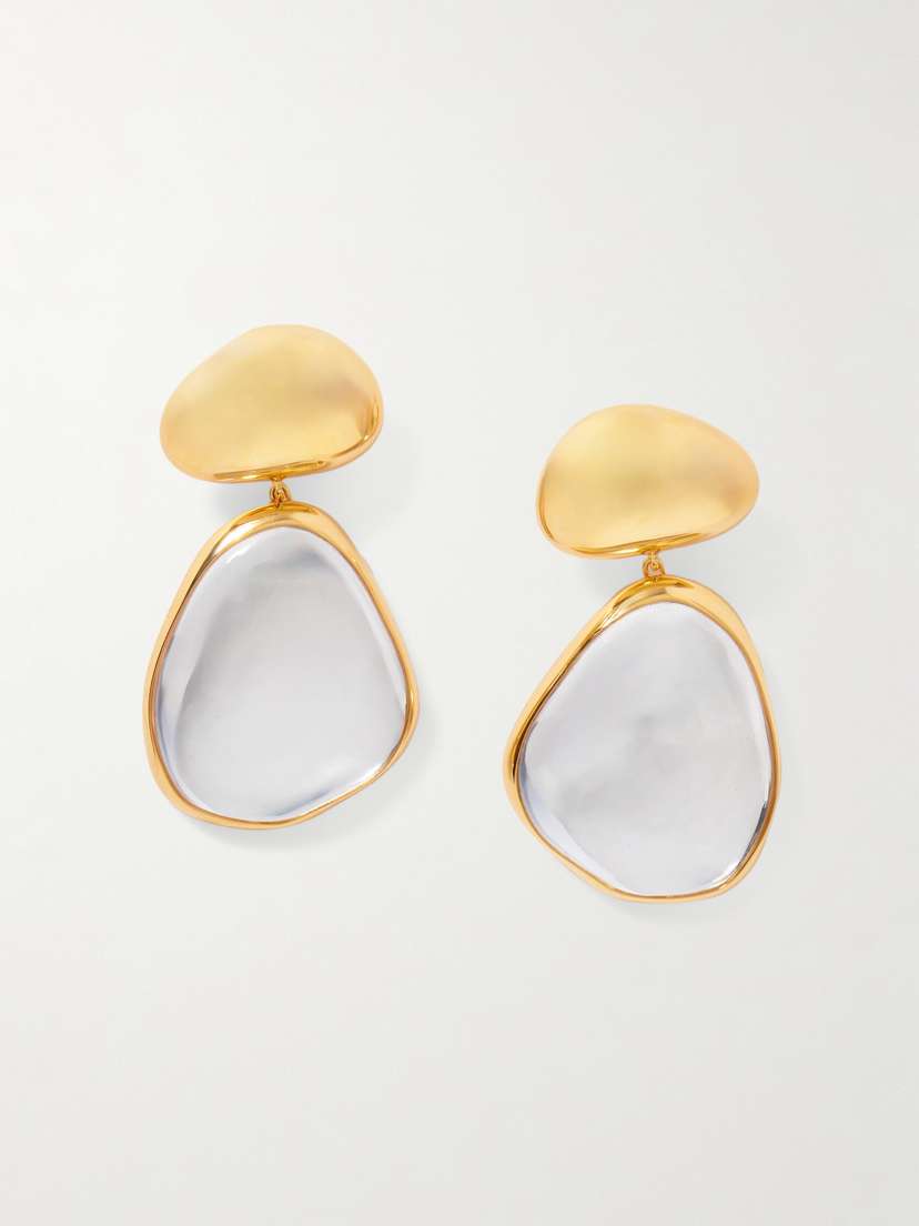 Alaïa Specchio Gold-tone And Resin Earrings