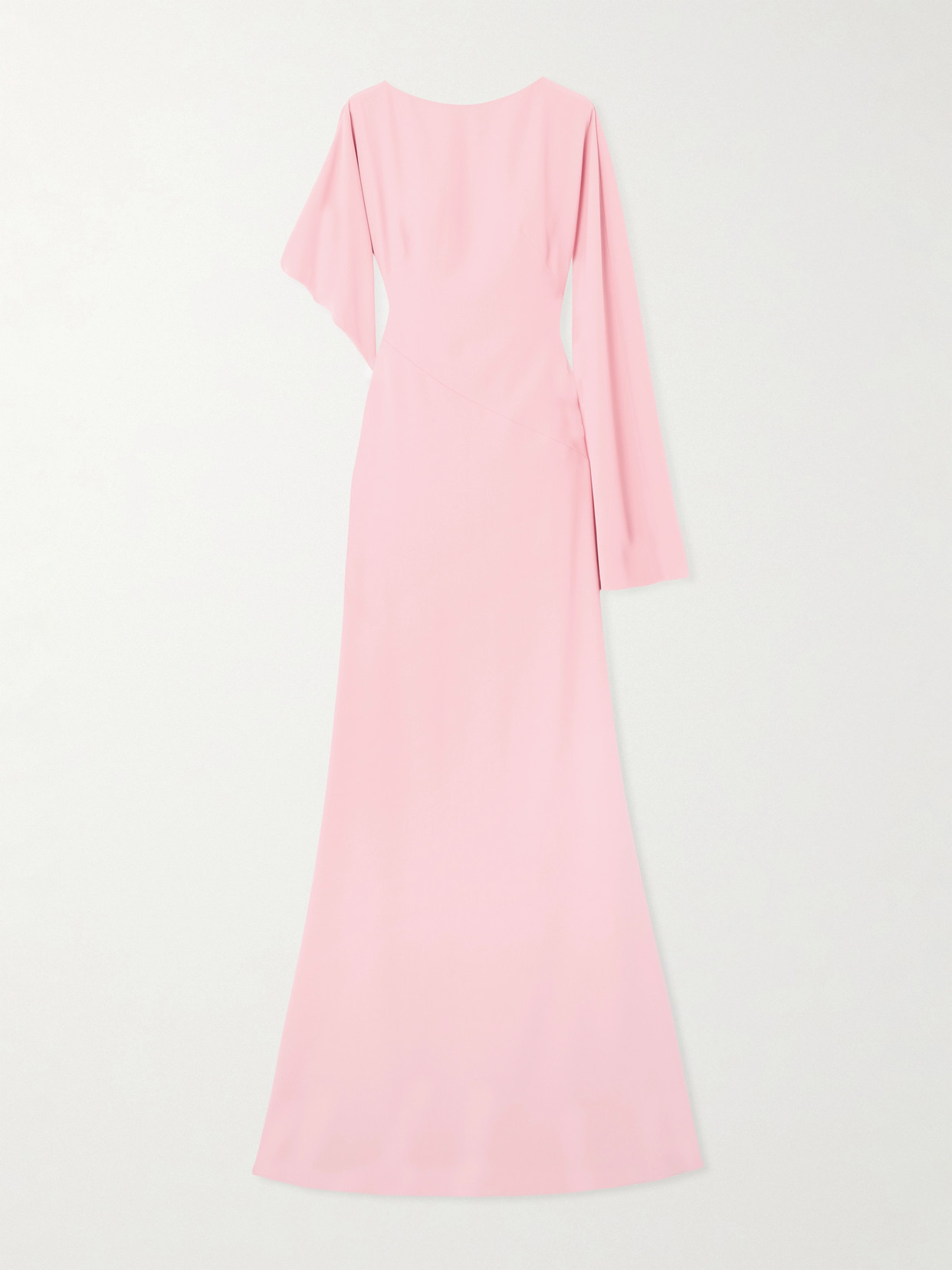 Alexander Mcqueen Asymmetric Paneled Crepe Gown In Pink