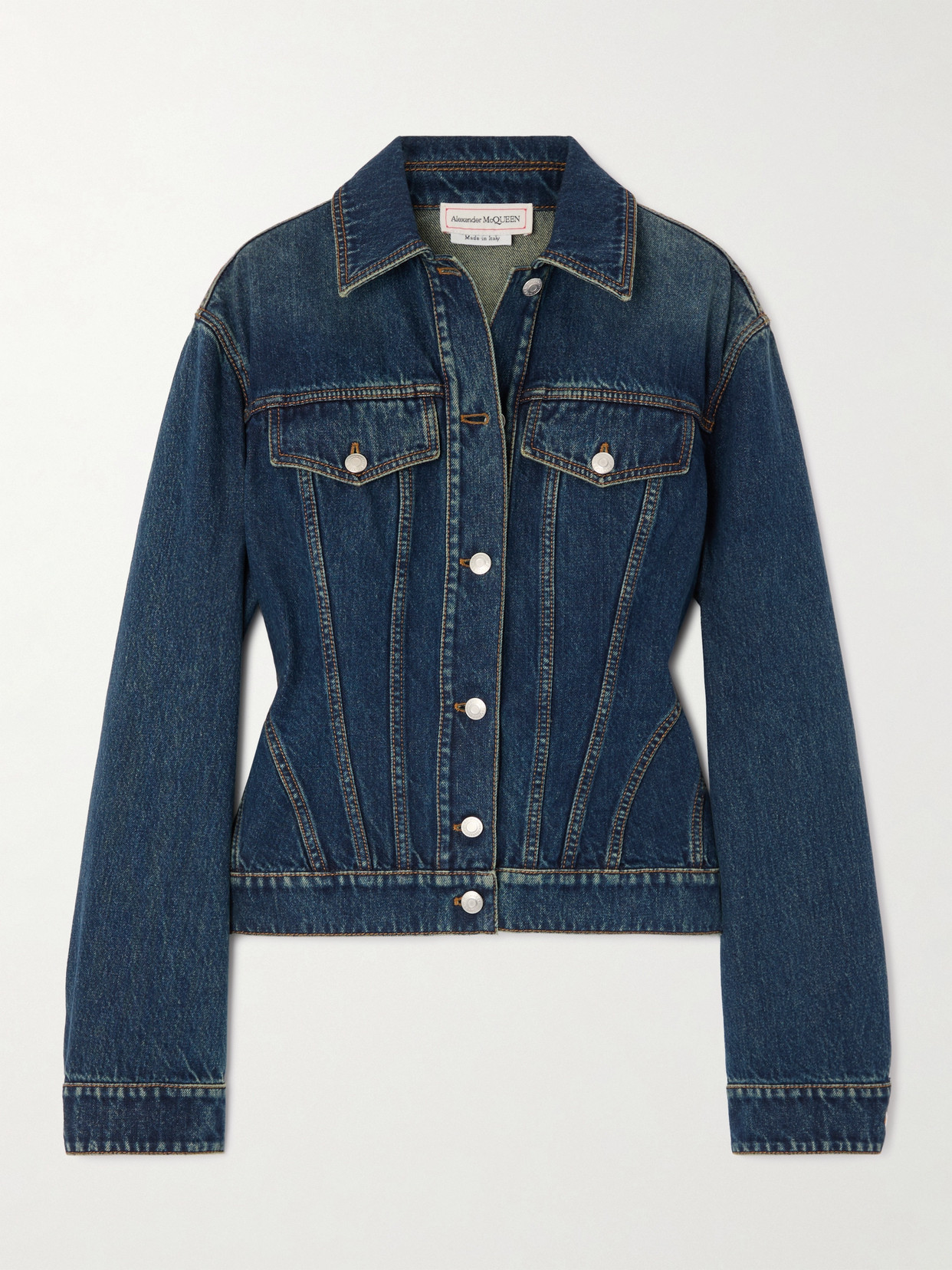 Alexander McQueen - Paneled Denim Jacket - Blue