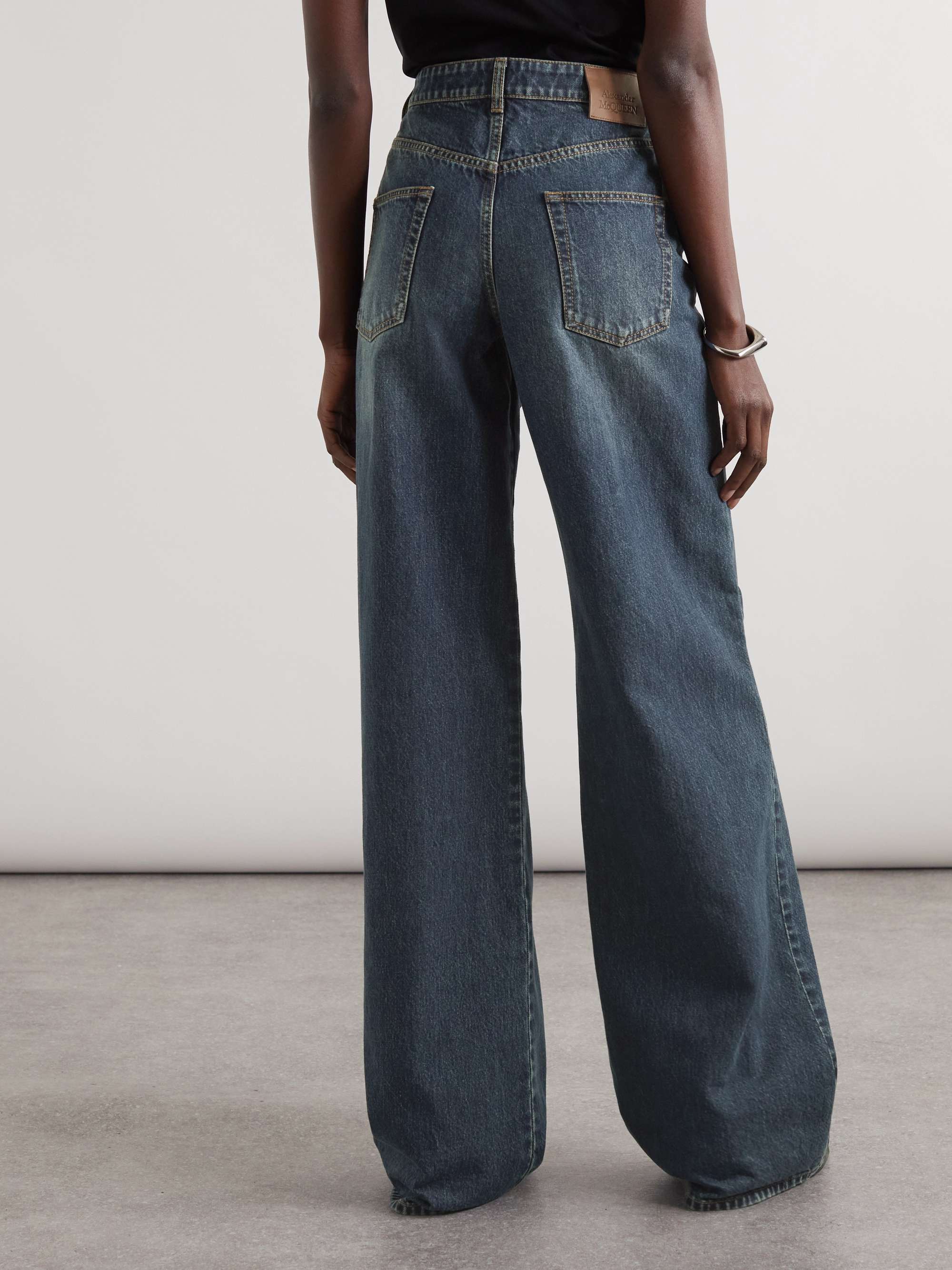 MCQUEEN High-rise wide-leg jeans | NET-A-PORTER
