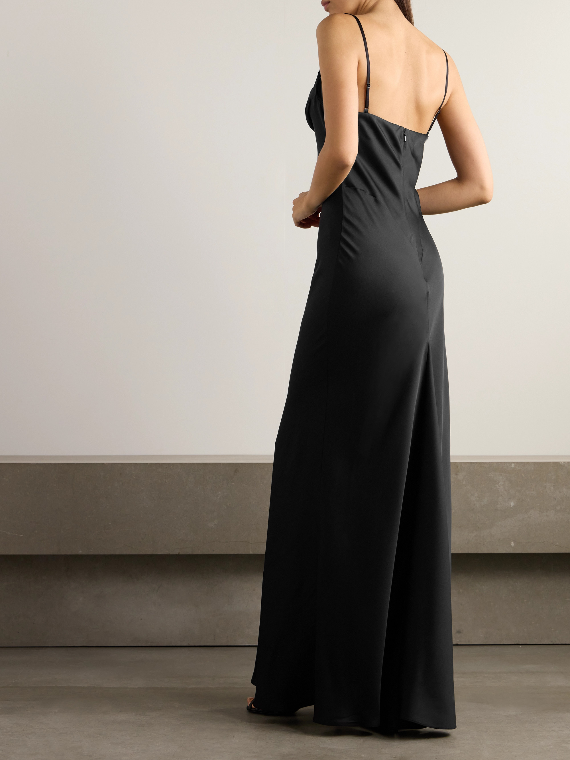 Alexander McQueen Draped silk-satin gown