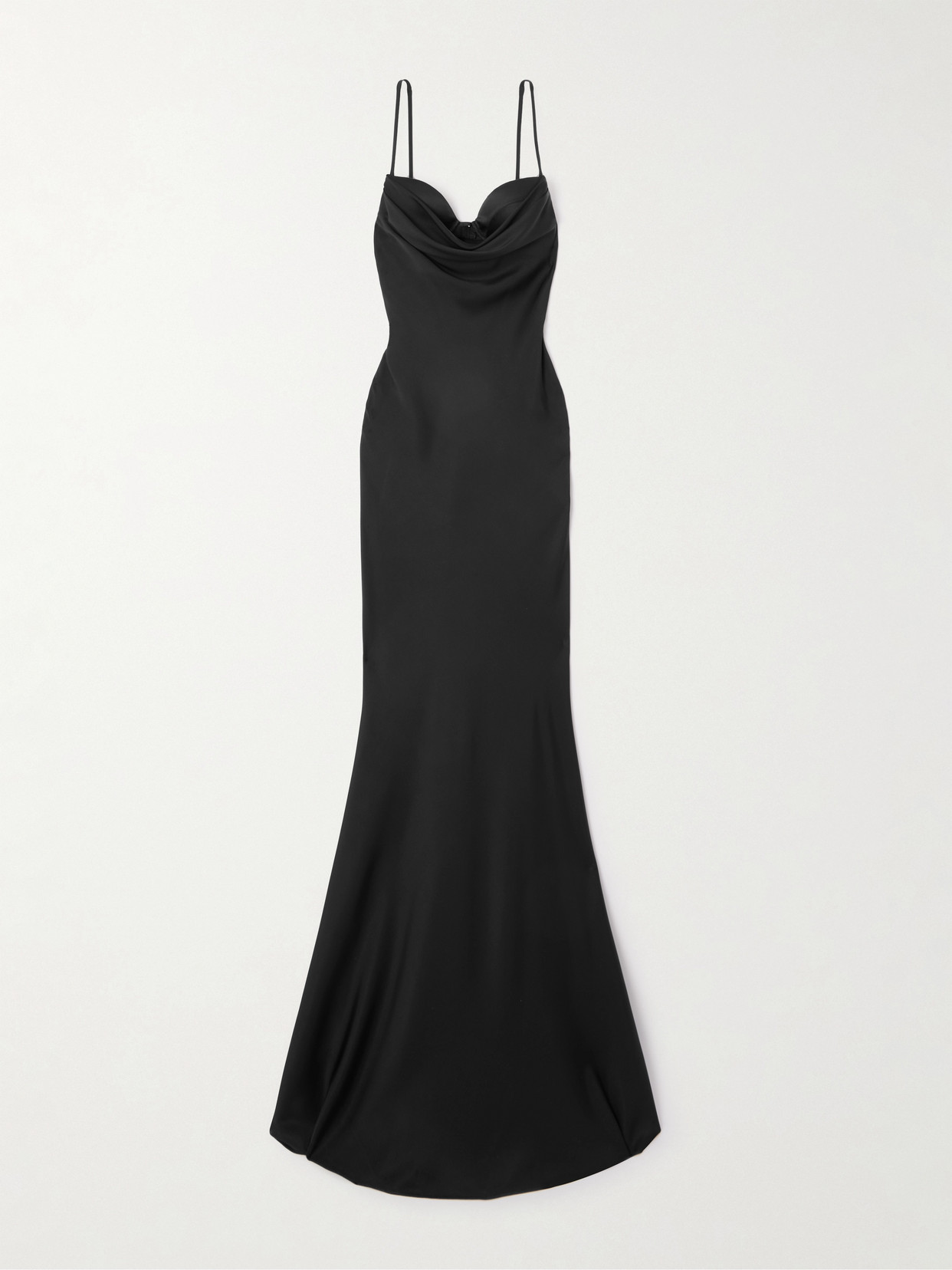 Alexander Mcqueen Silk Evening Dress Women In Black