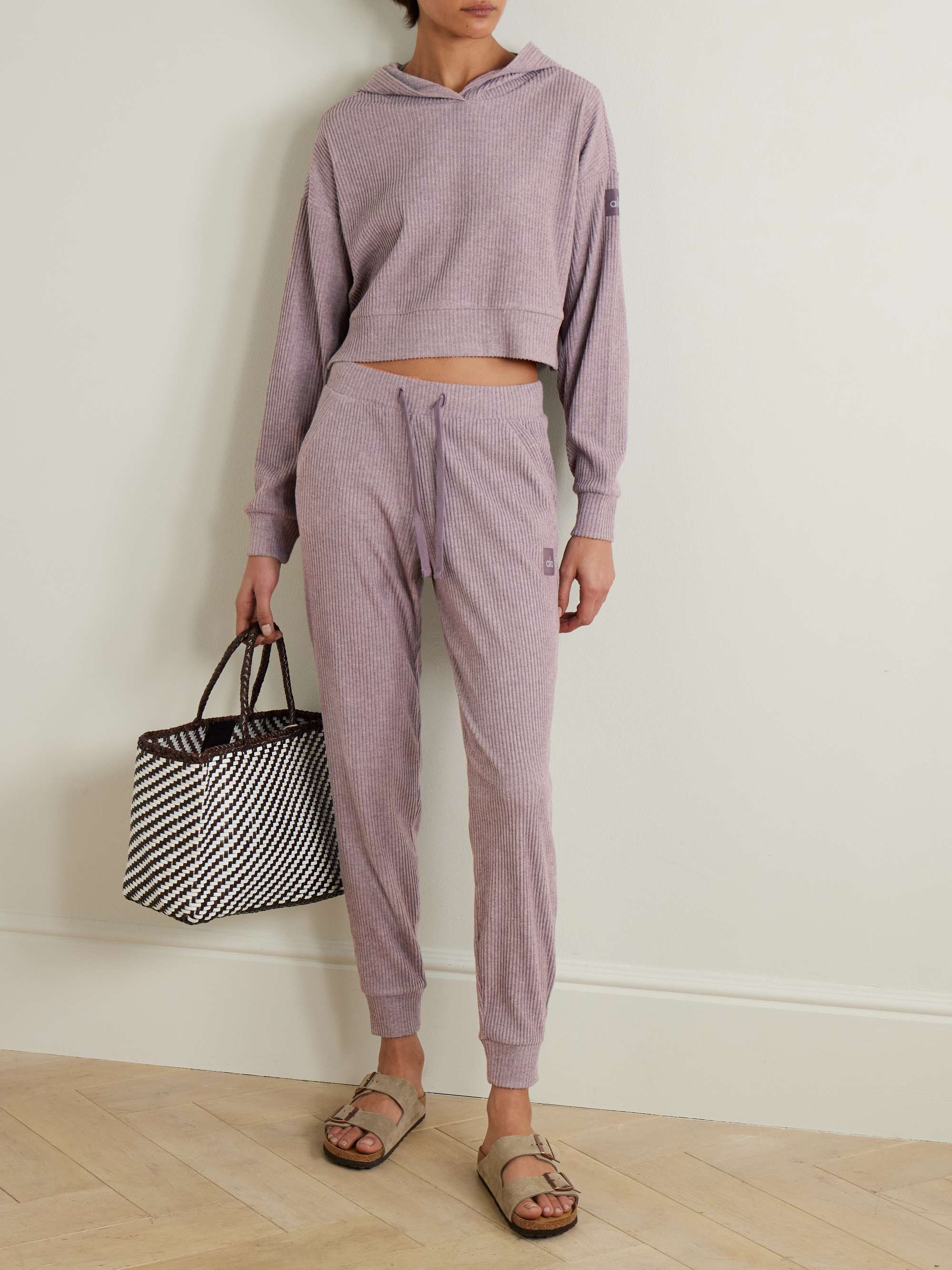 ALO YOGA Muse ribbed fleece sweatpants