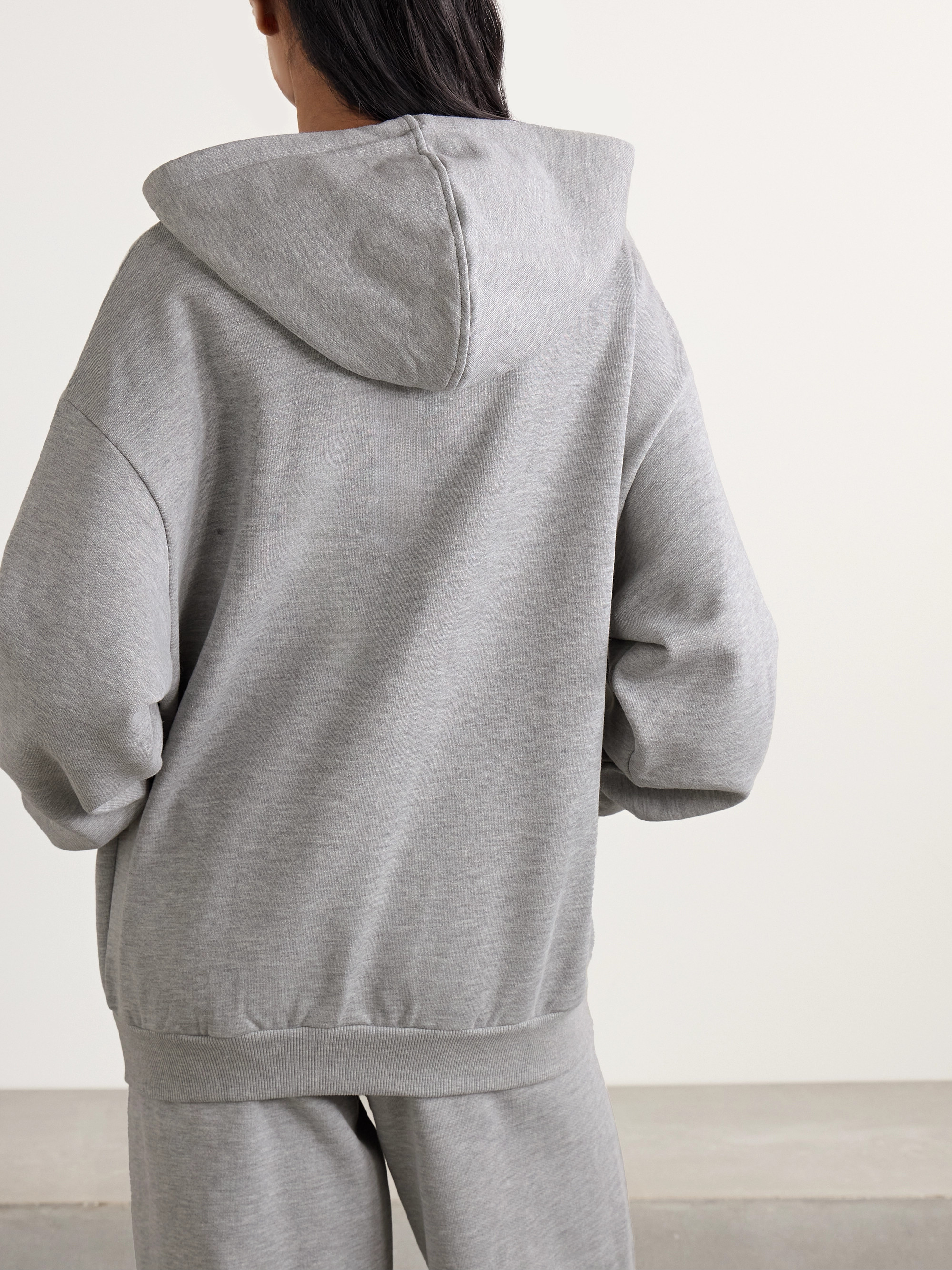 Alo Yoga Accolade embellished cotton-blend jersey hoodie thumbnail