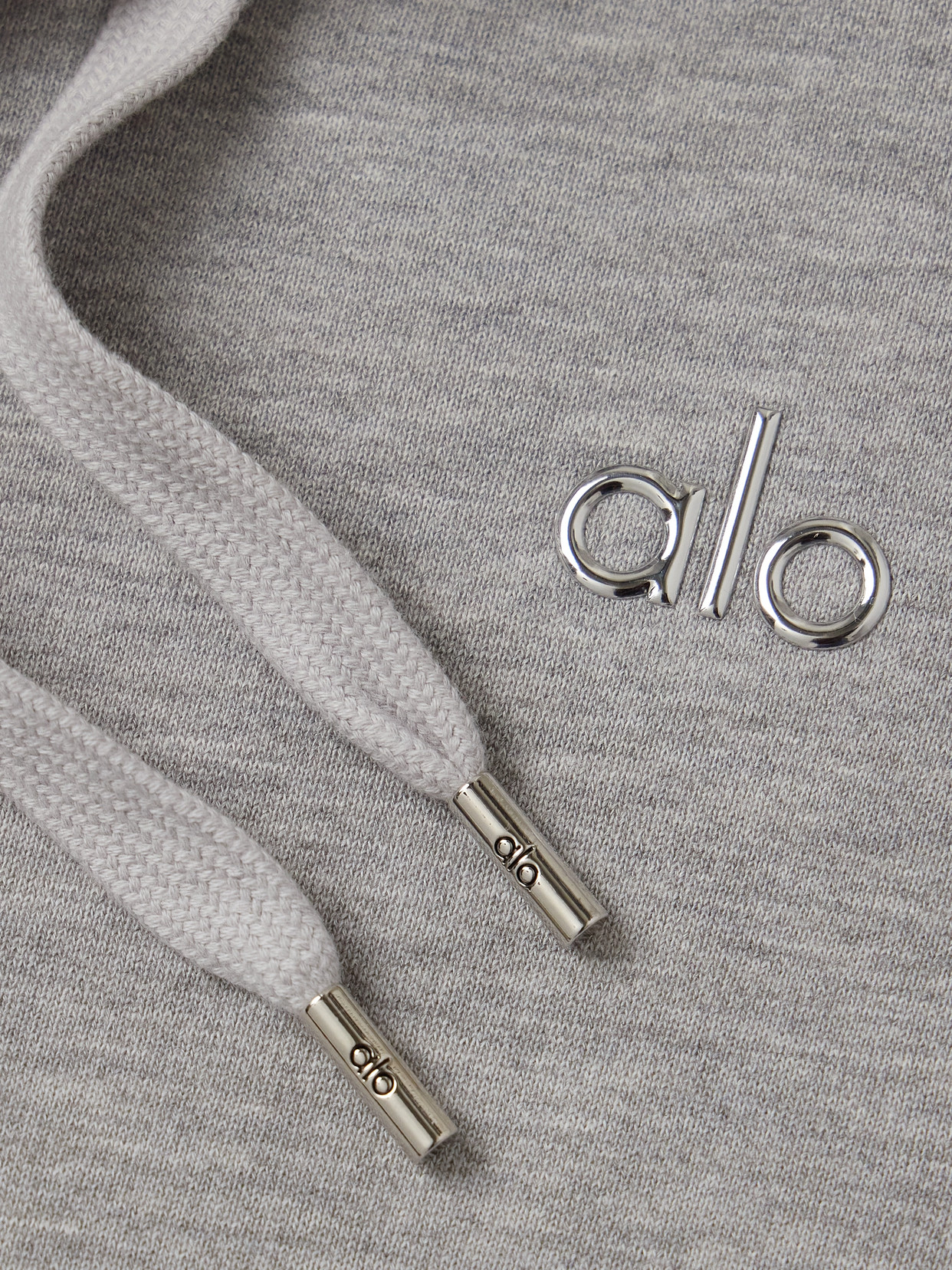 Alo Yoga Accolade Cotton-blend French Terry Hoodie In Gray