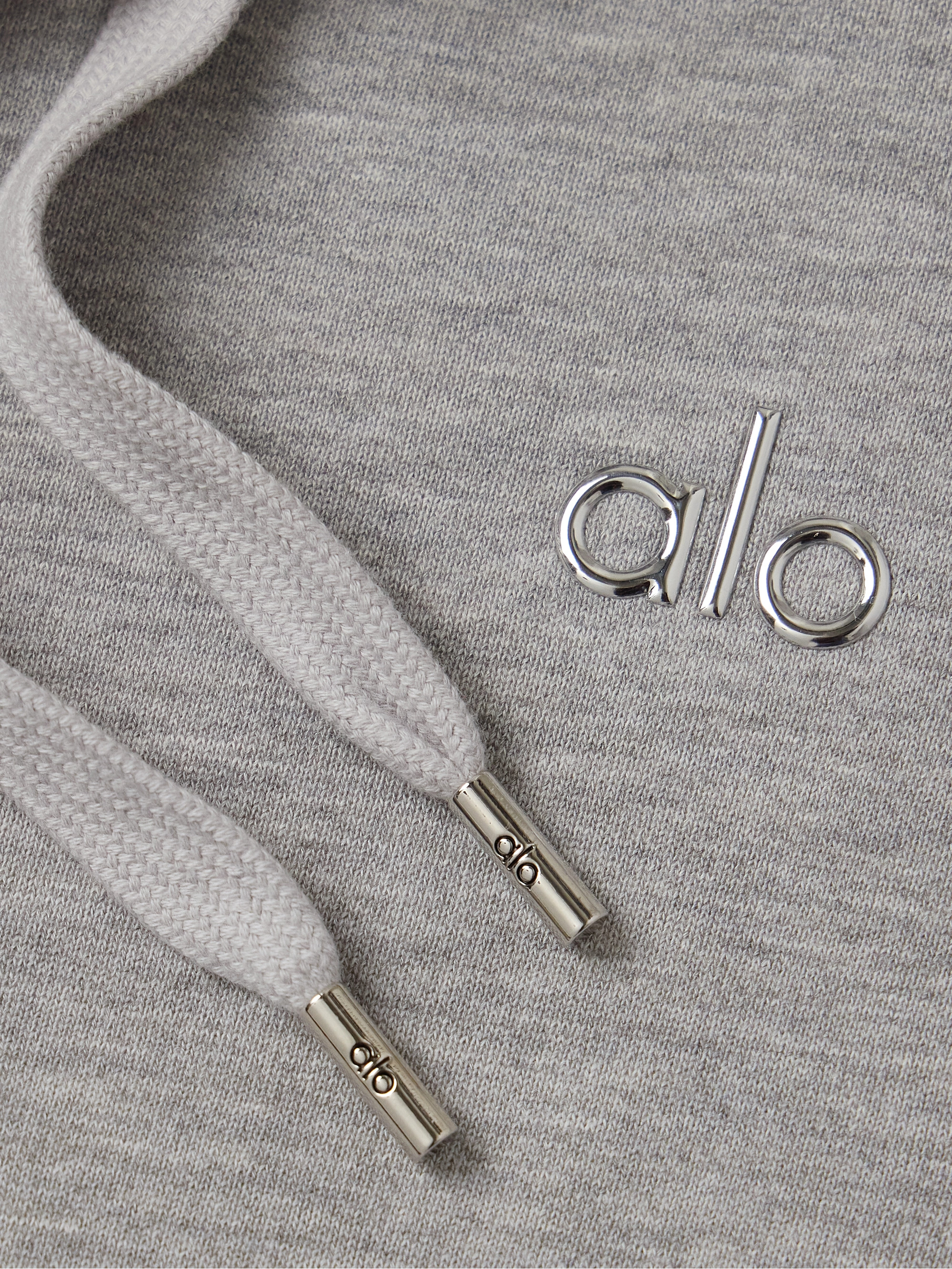 Alo Yoga Accolade embellished cotton-blend jersey hoodie thumbnail