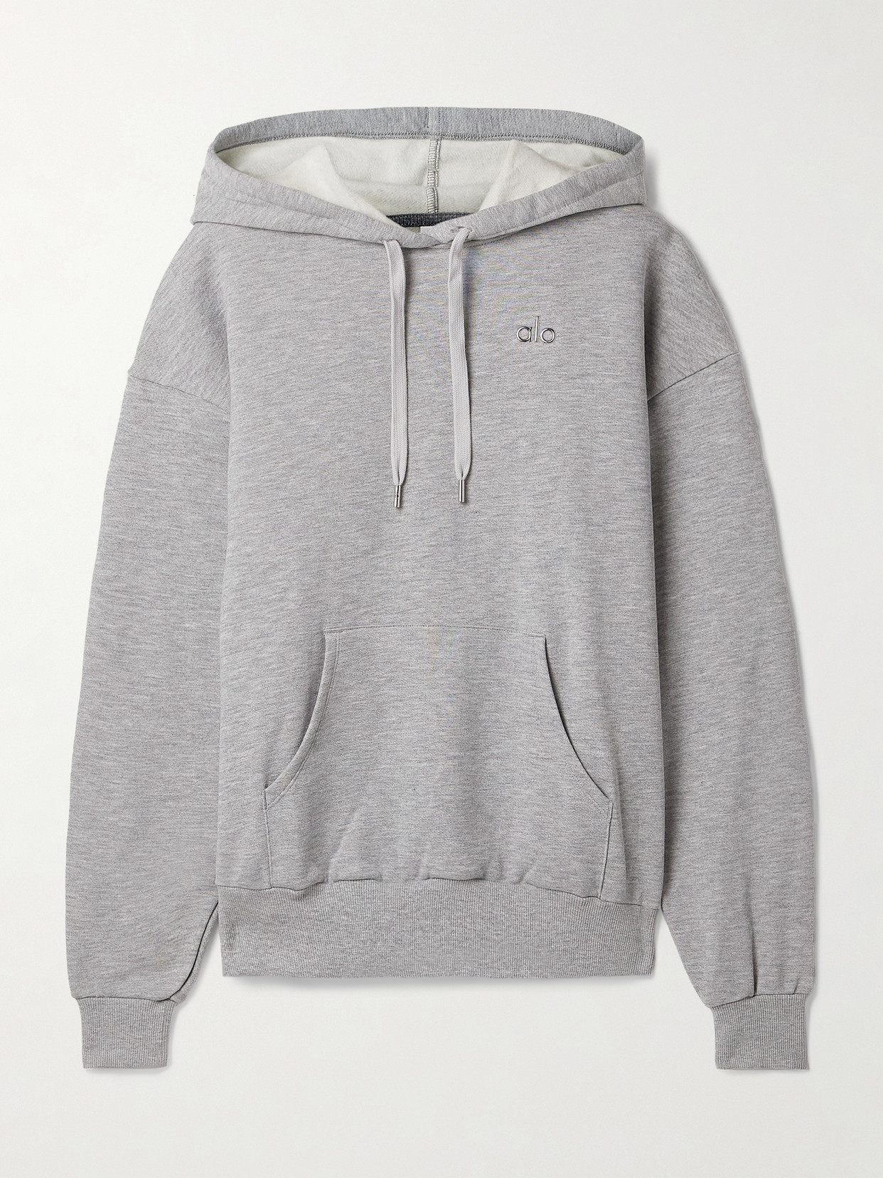 Alo Yoga Accolade Cotton-blend French Terry Hoodie In Gray