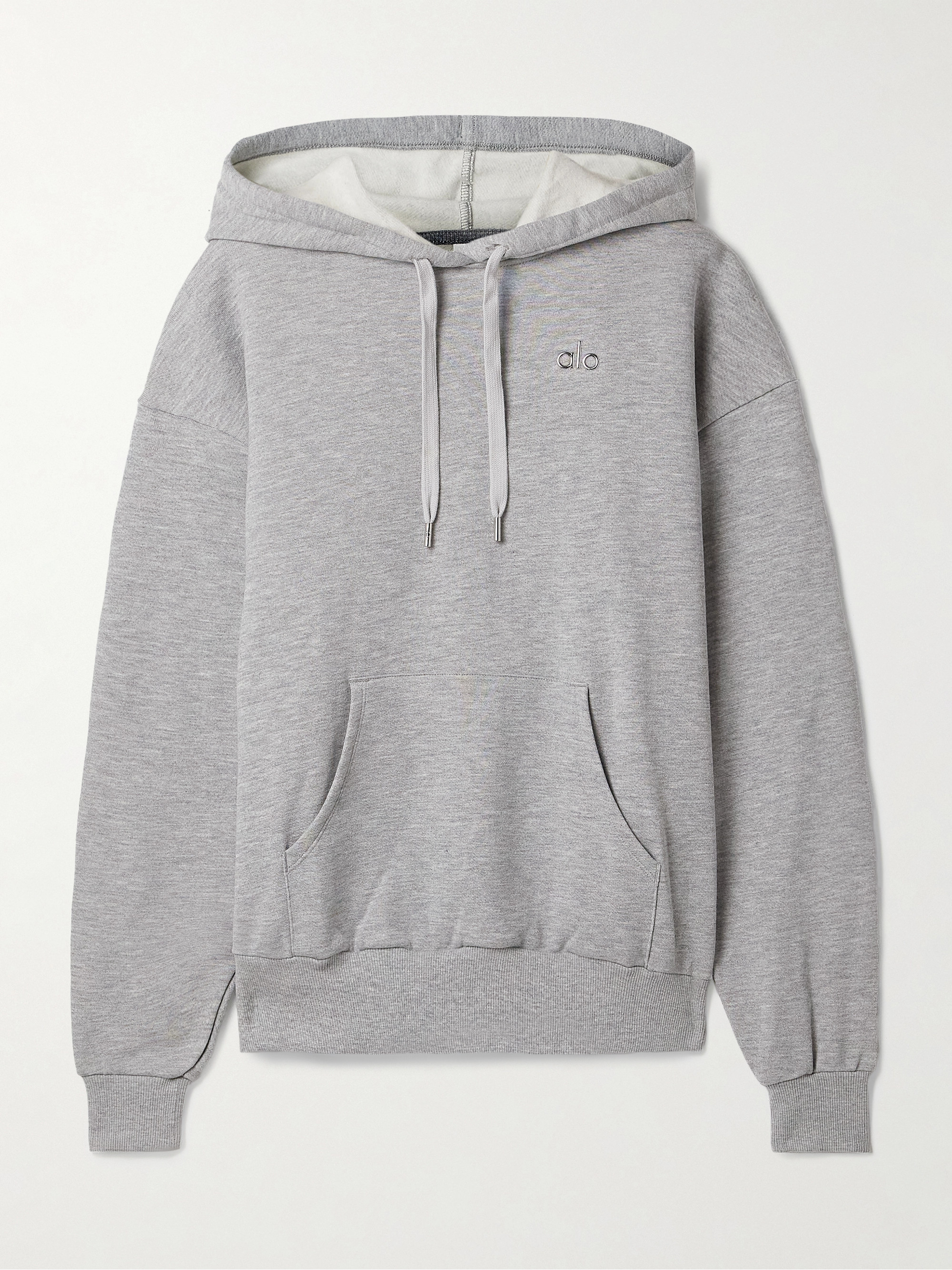 Alo Yoga Accolade embellished cotton-blend jersey hoodie thumbnail