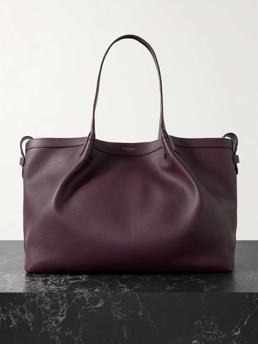 Serapian Secret Large Textured-leather Tote