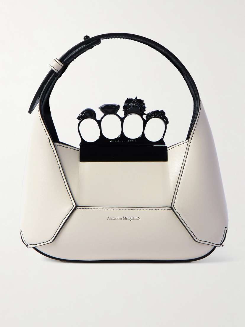 Alexander McQueen Jewelled Mini Embellished Leather Tote