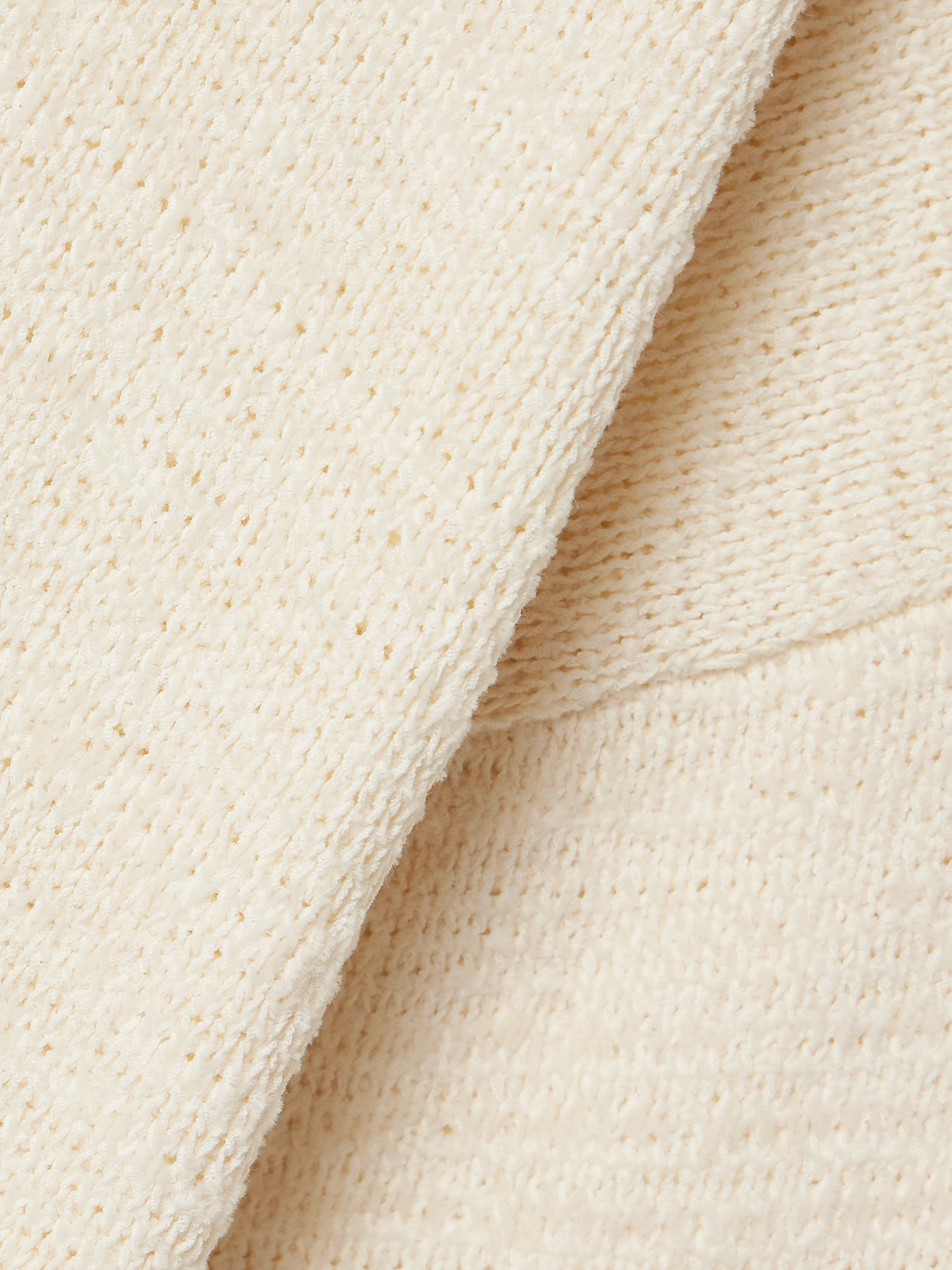 Shop Totême Cotton-blend Chenille Sweater In Cream