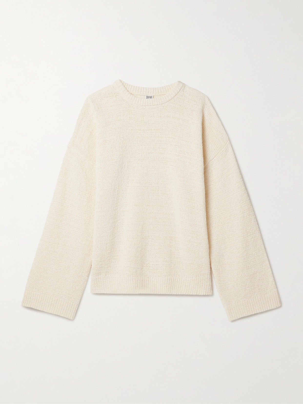 Totême Cotton-blend Chenille Sweater In Cream