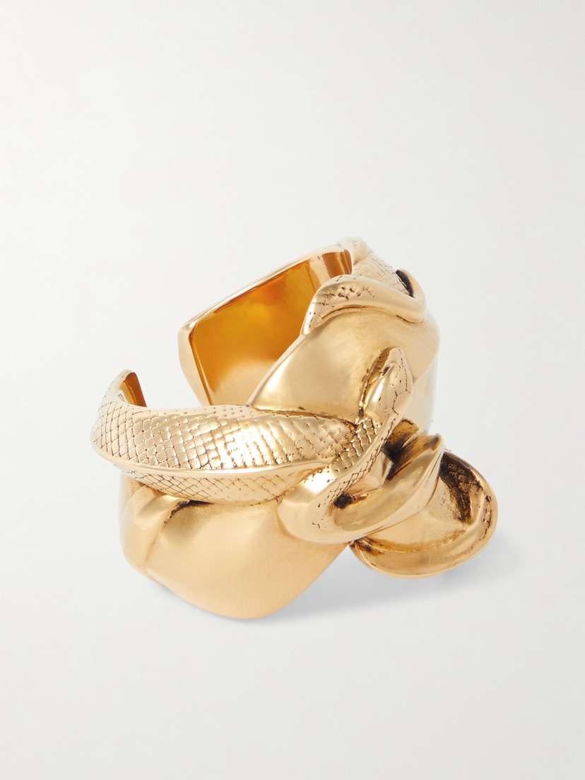 McQueen Snake Gold-tone Ring