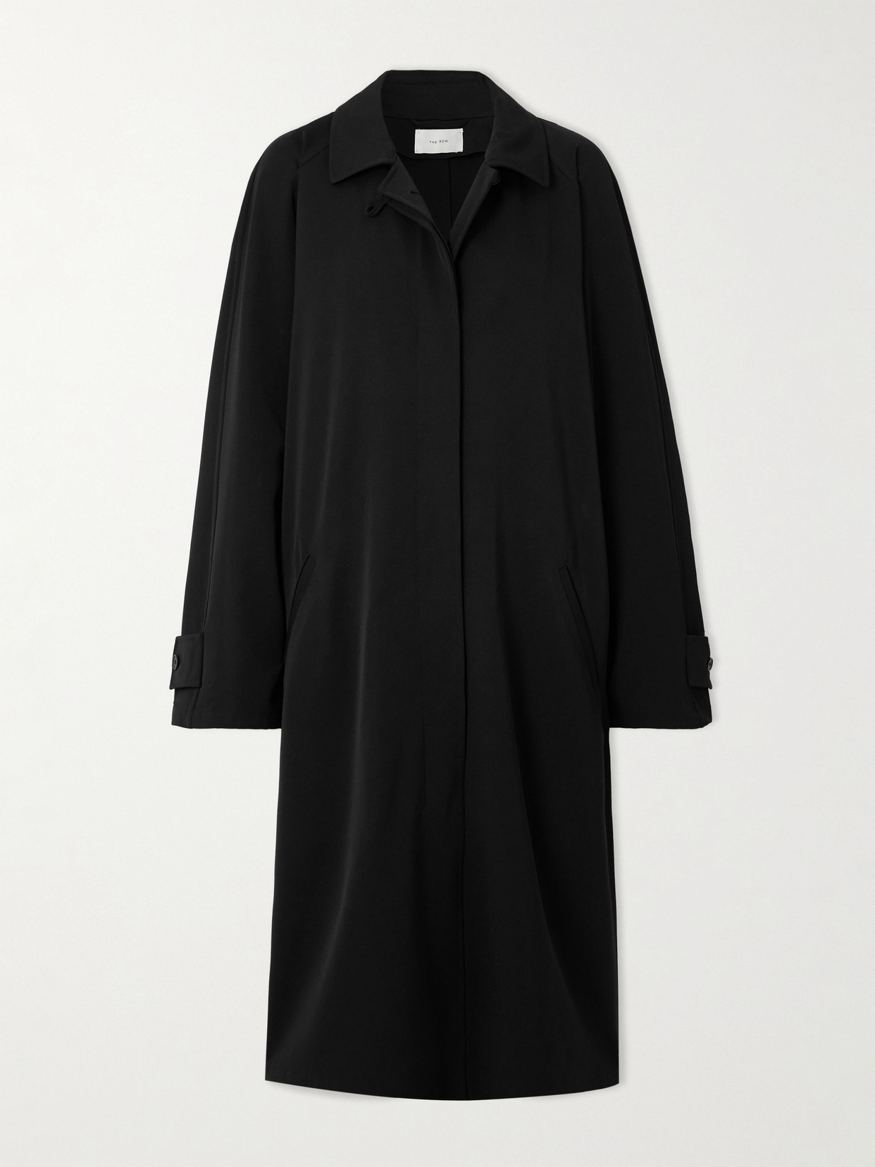 The Row Flemming Wool Trench Coat In Black