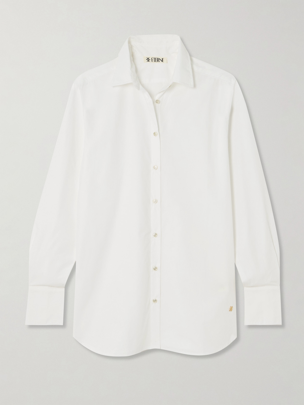 Éterne Embellished Cotton-poplin Shirt In White
