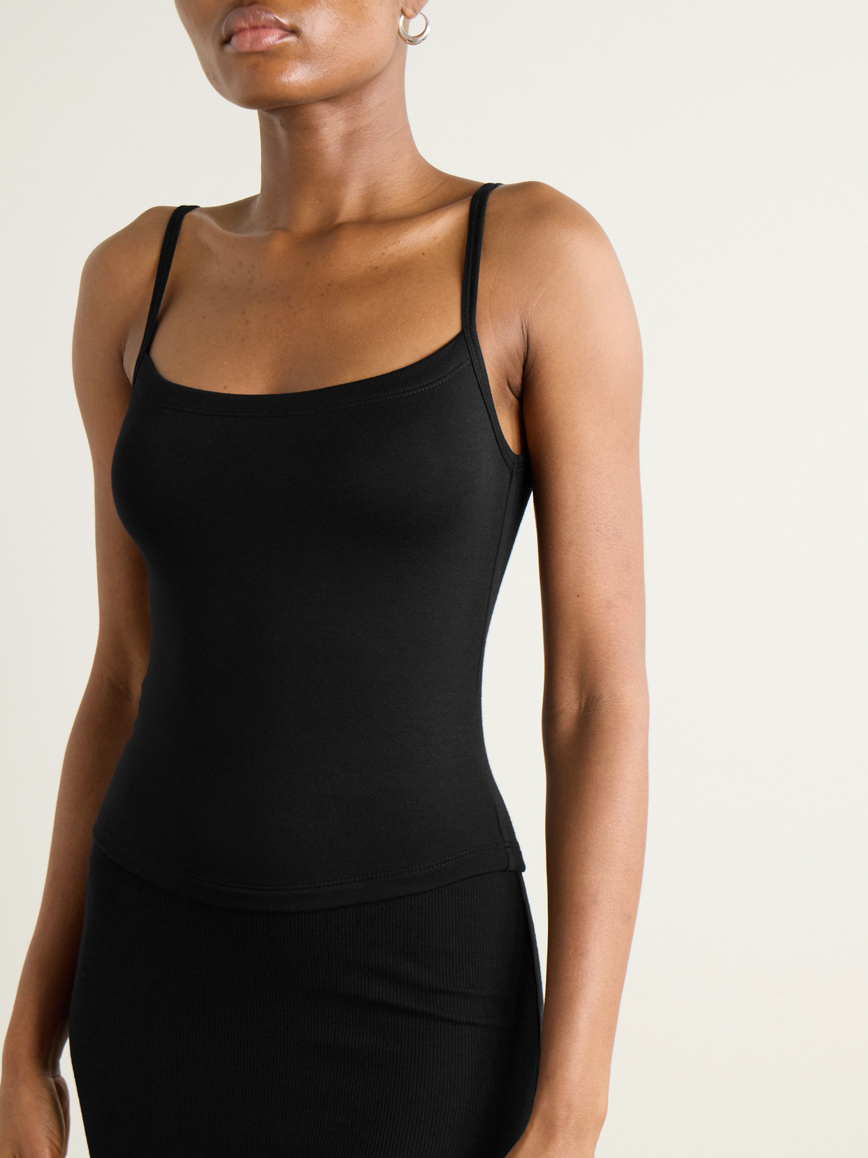 Éterne Stretch-modal Jersey Tank In Black