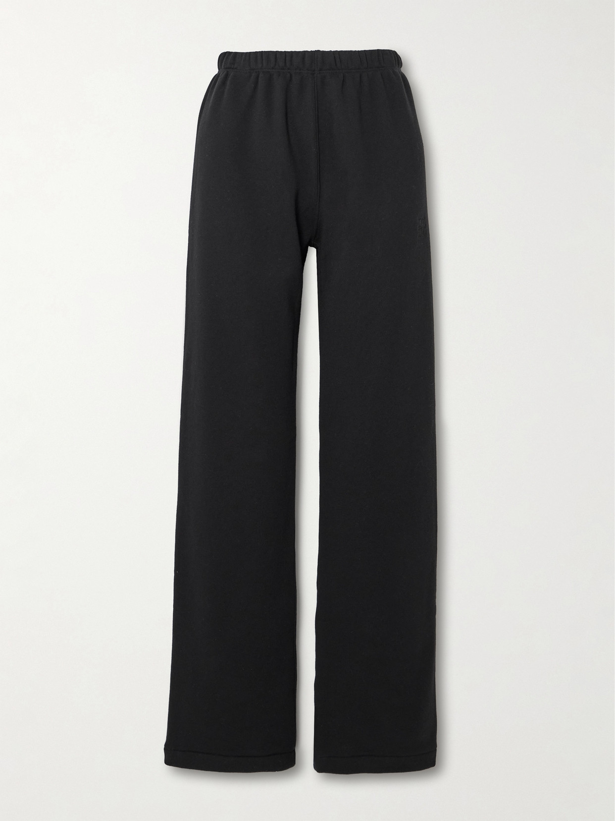 ÉTERNE - Embroidered Cotton And Modal-blend Jersey Sweatpants - Black