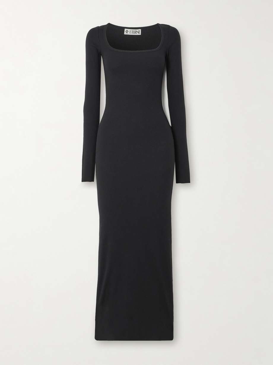 ribbed stretch-jersey maxi dress