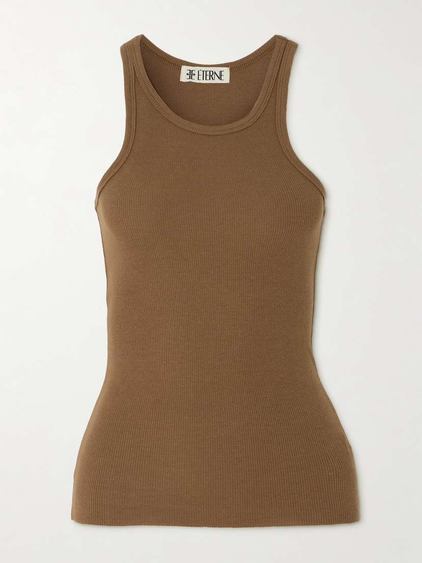 ÉTERNE Ribbed Stretch-jersey Tank