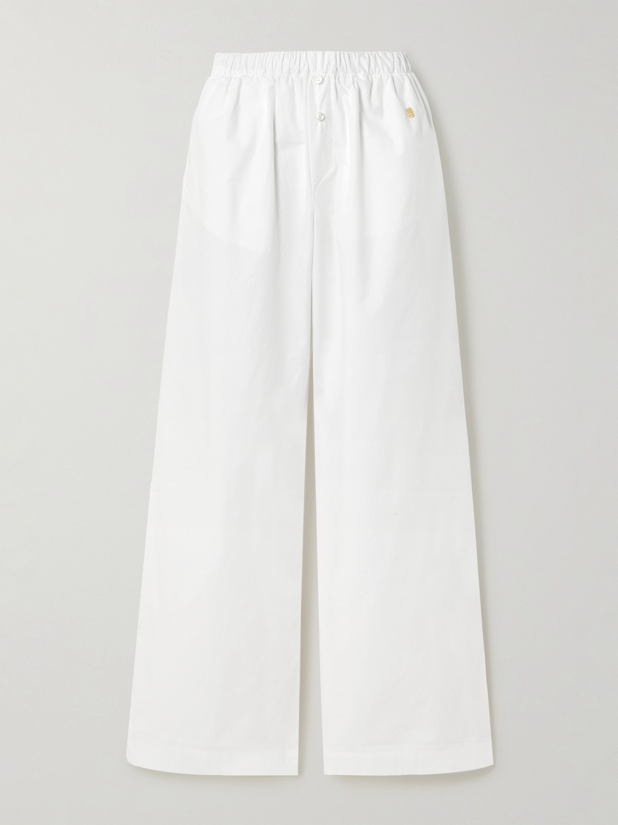 ÉTERNE - Cotton-poplin Wide-leg Pants - White
