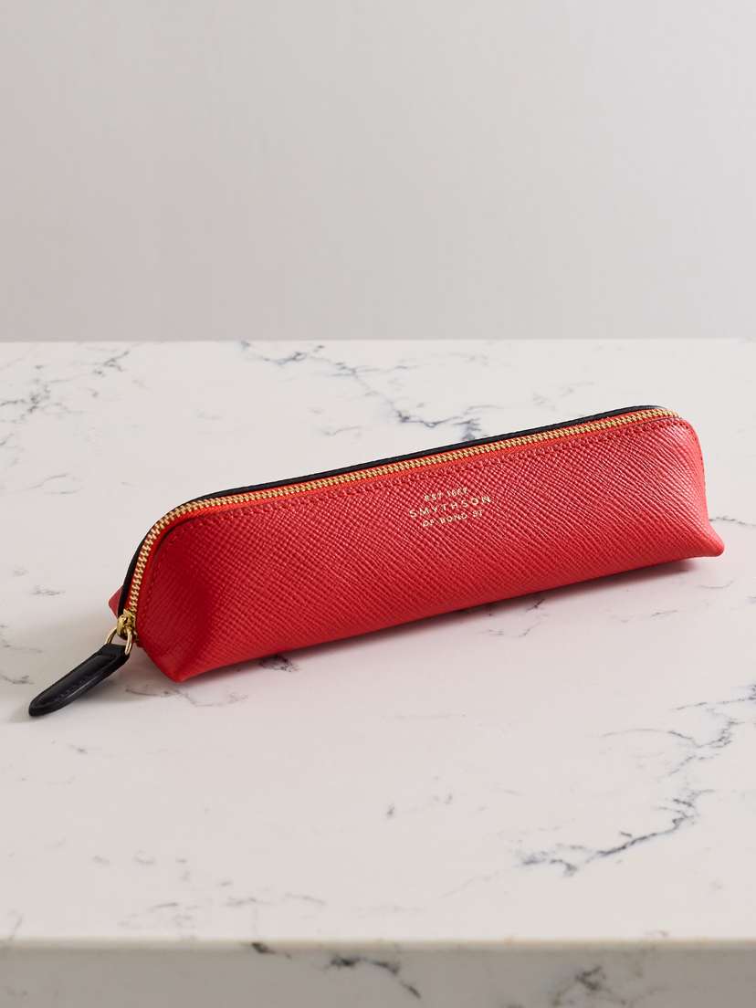 Smythson Textured-leather Pencil Case