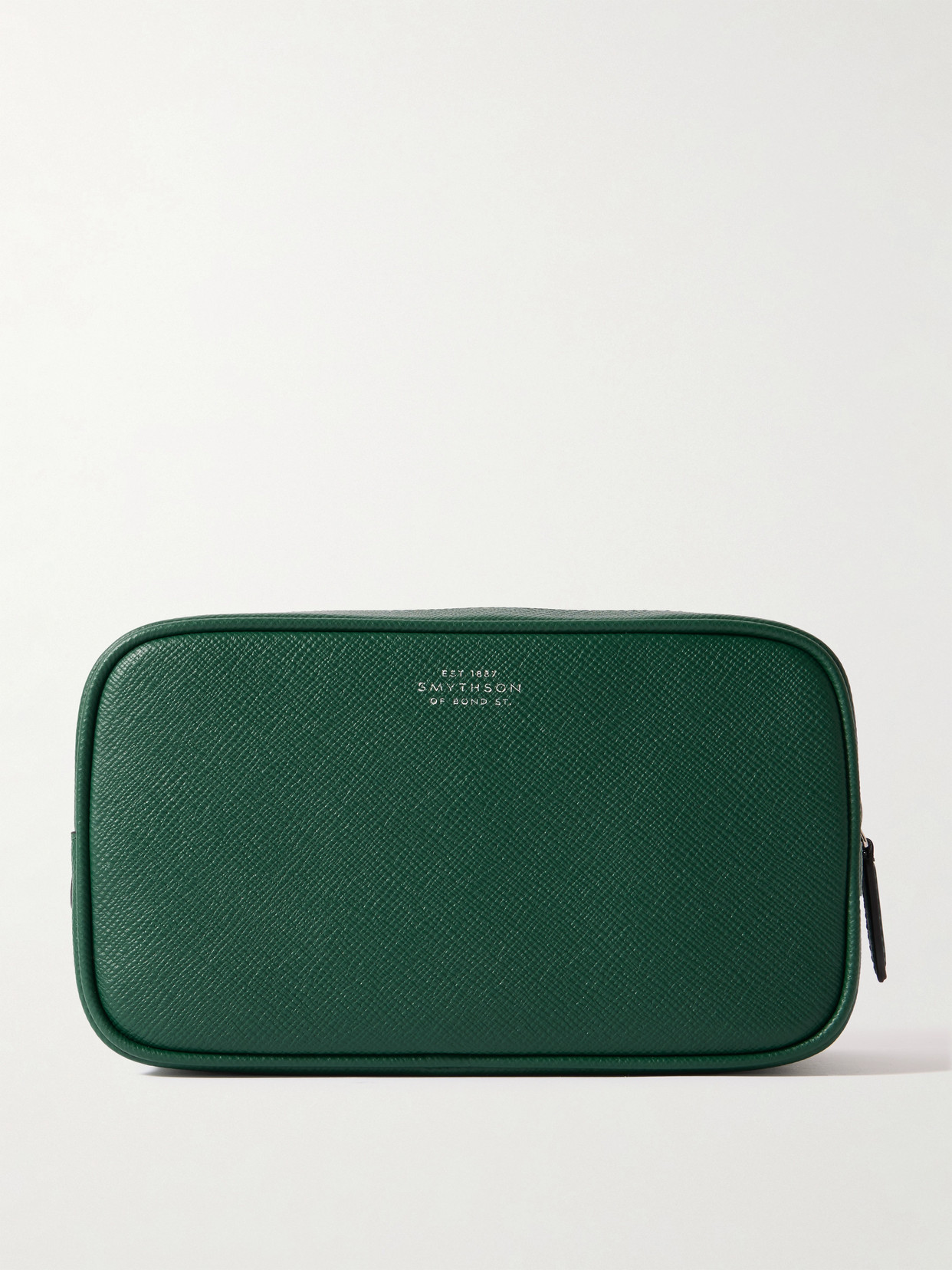 SMYTHSON - Panama Textured-leather Cosmetics Case - Green
