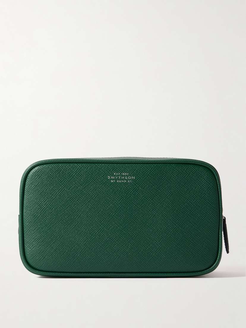 Smythson Panama Textured-leather Cosmetics Case