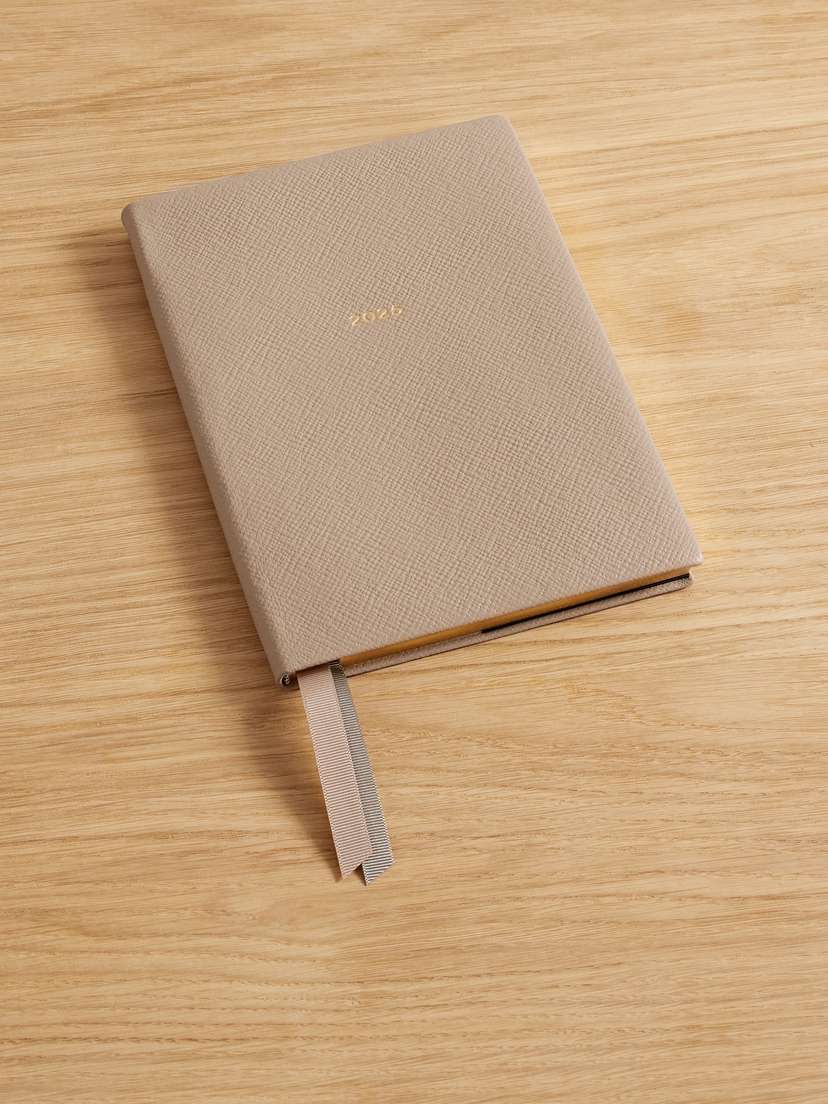 Smythson Soho Panama 2025 Textured-leather Weekly Diary