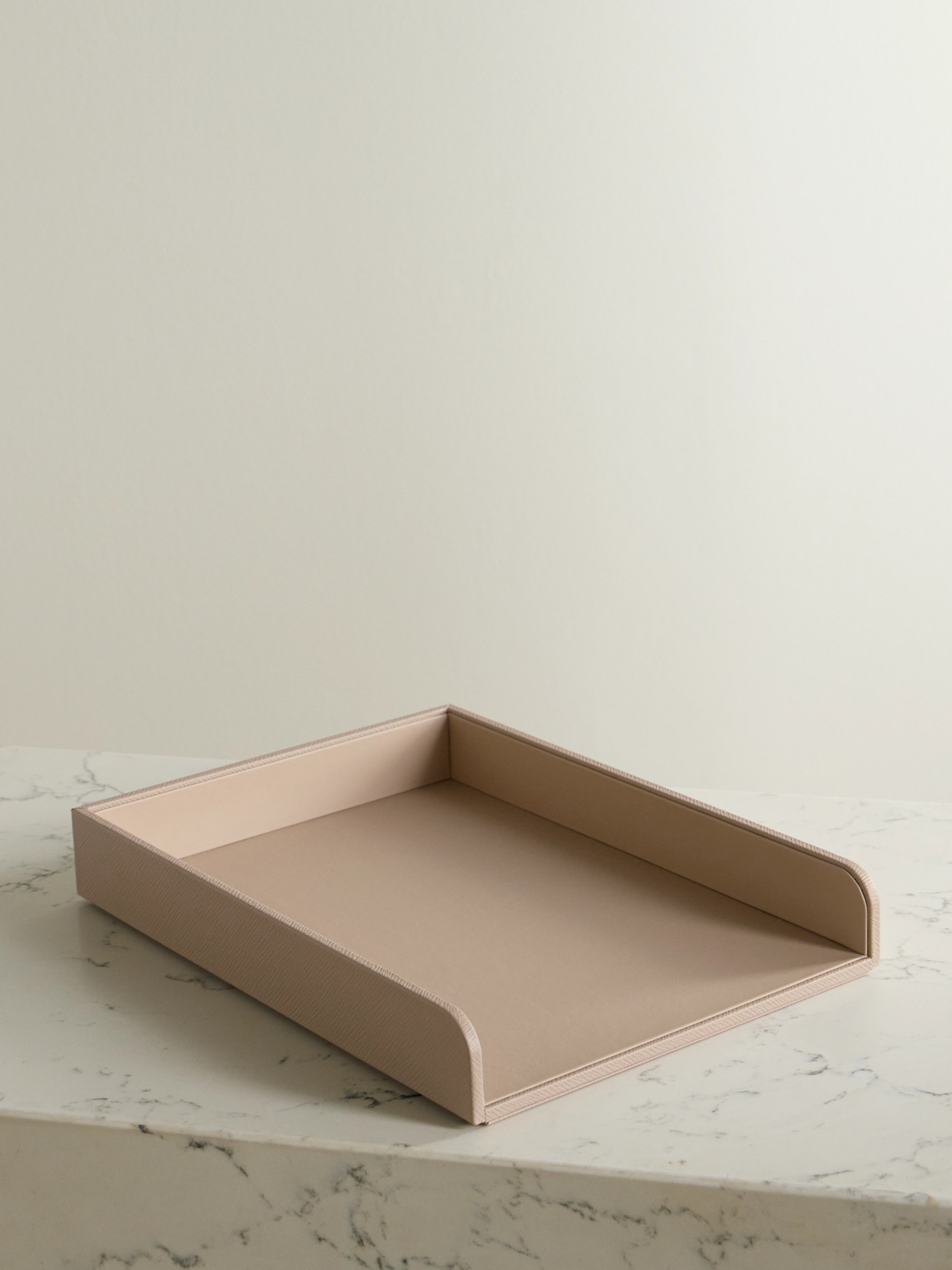 SMYTHSON - Panama Textured-leather A4 Paper Tray - Neutrals