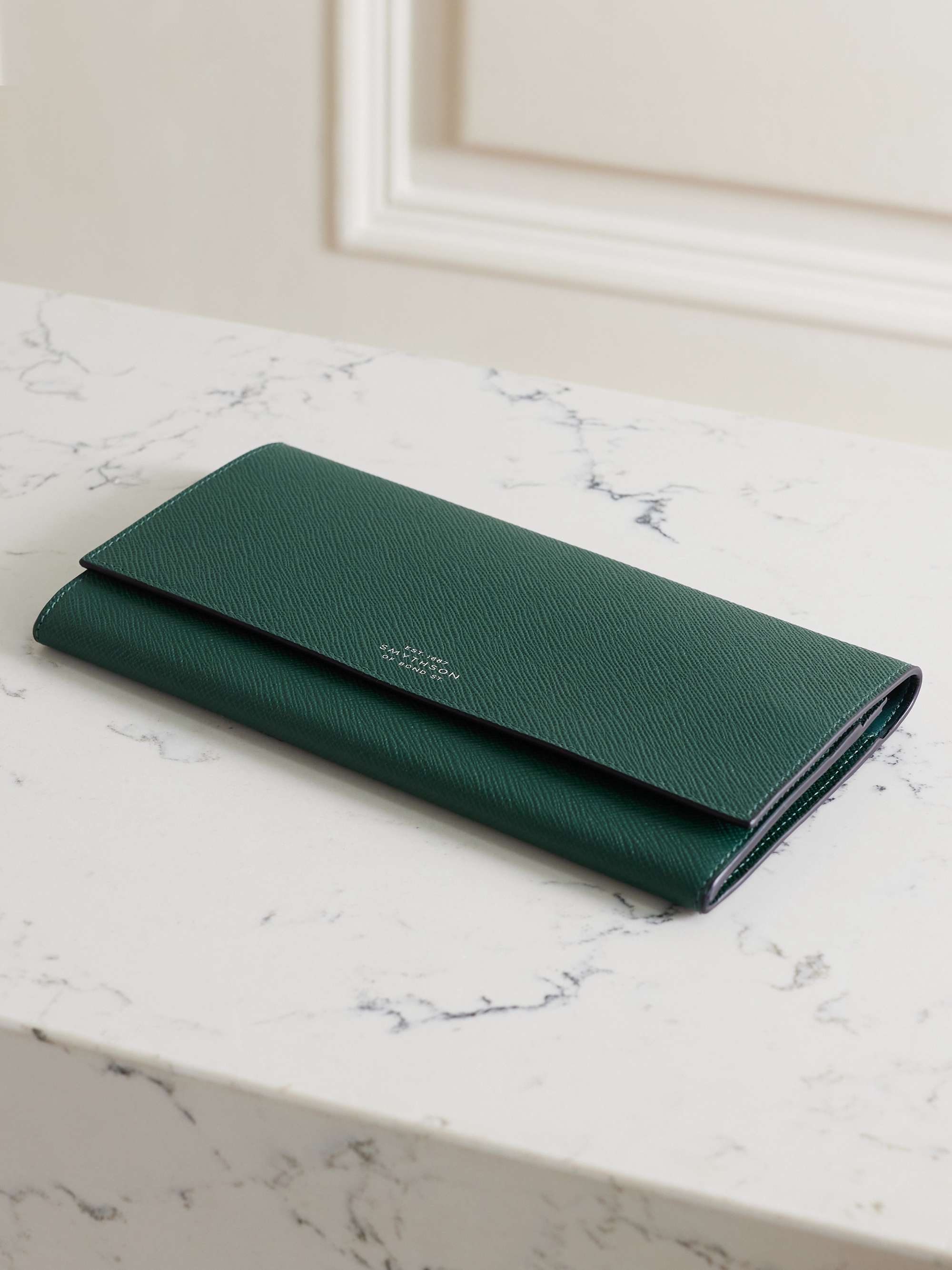 SMYTHSON Marshall Panama textured-leather wallet | NET-A-PORTER