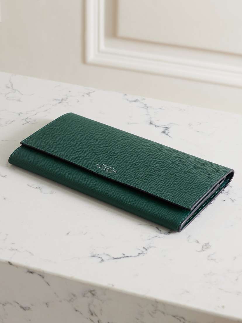 Smythson Marshall Panama Textured-leather Wallet