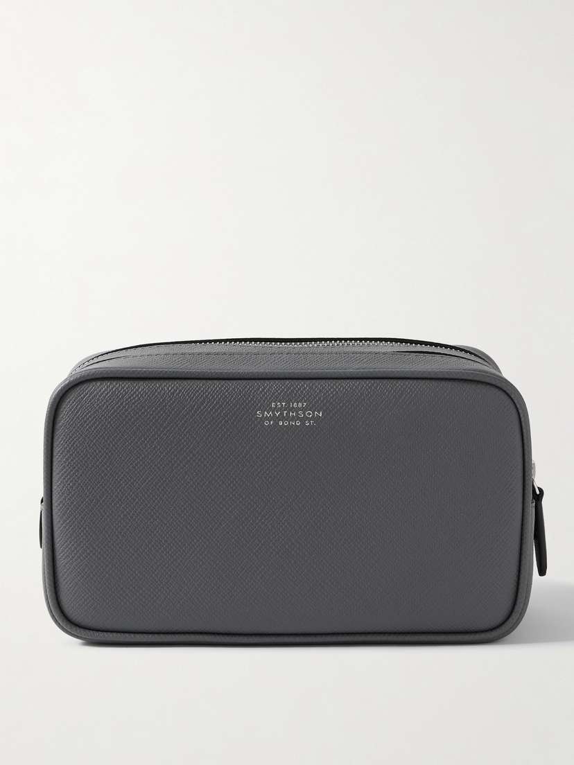 Smythson Panama Textured-leather Cosmetics Case