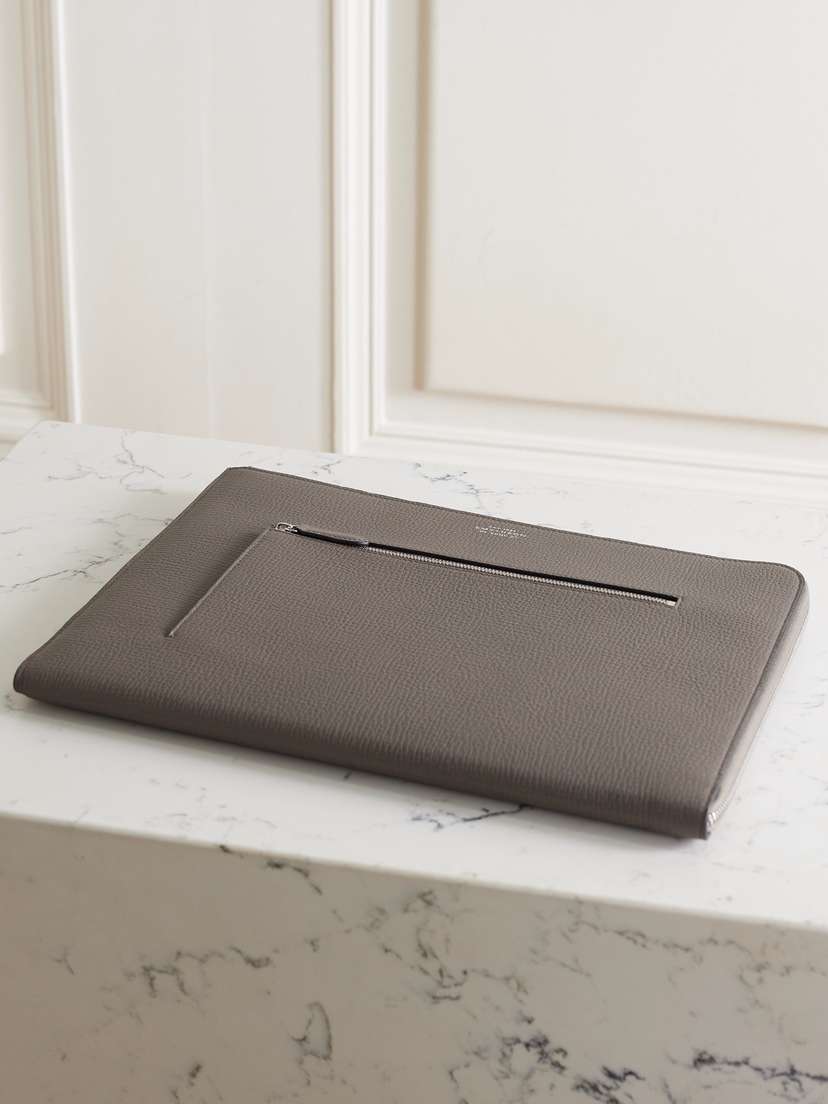 Smythson Small Ludlow Textured-leather Laptop Case