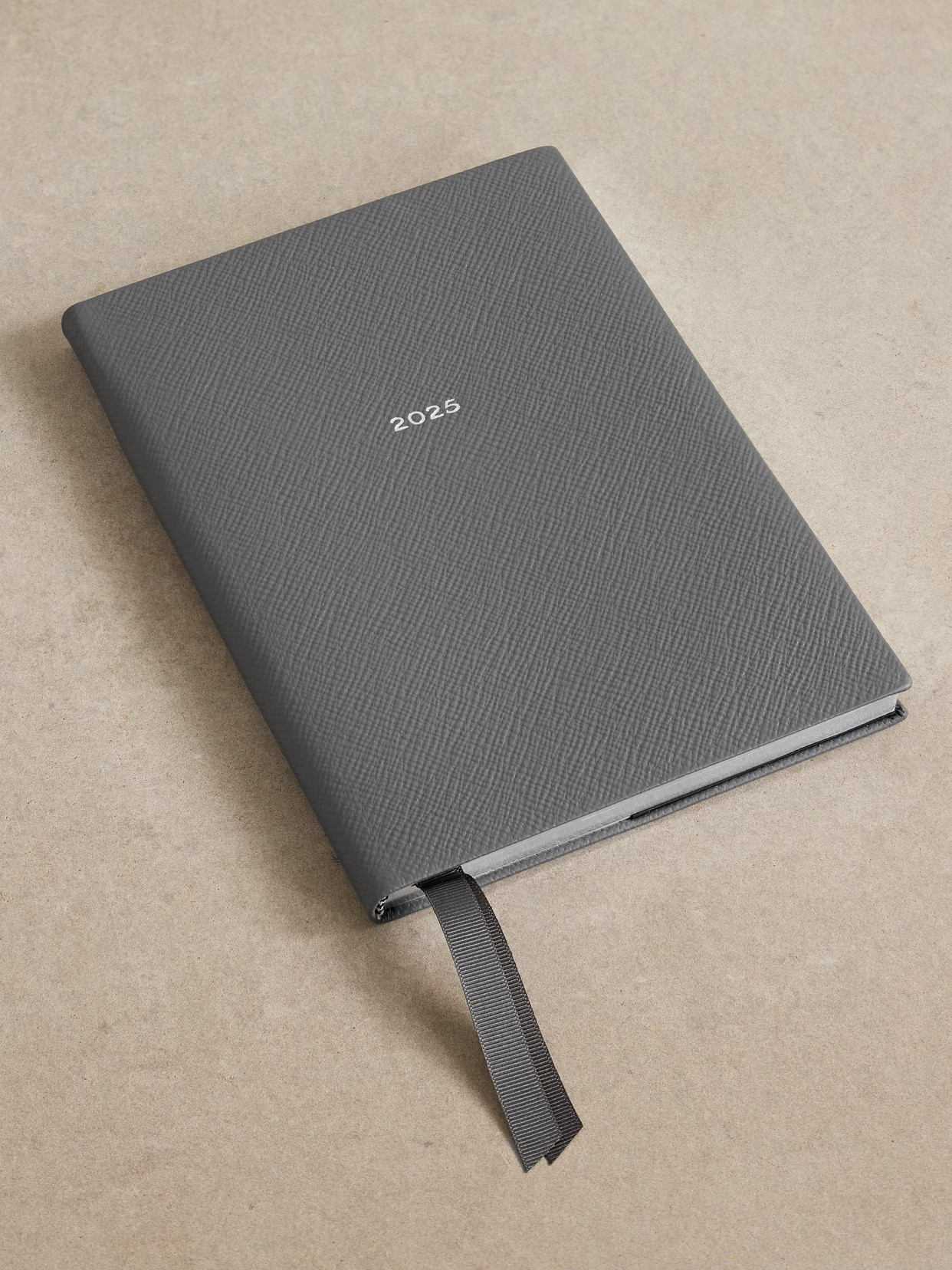 SMYTHSON - Soho 2025 Textured-leather Diary - Gray