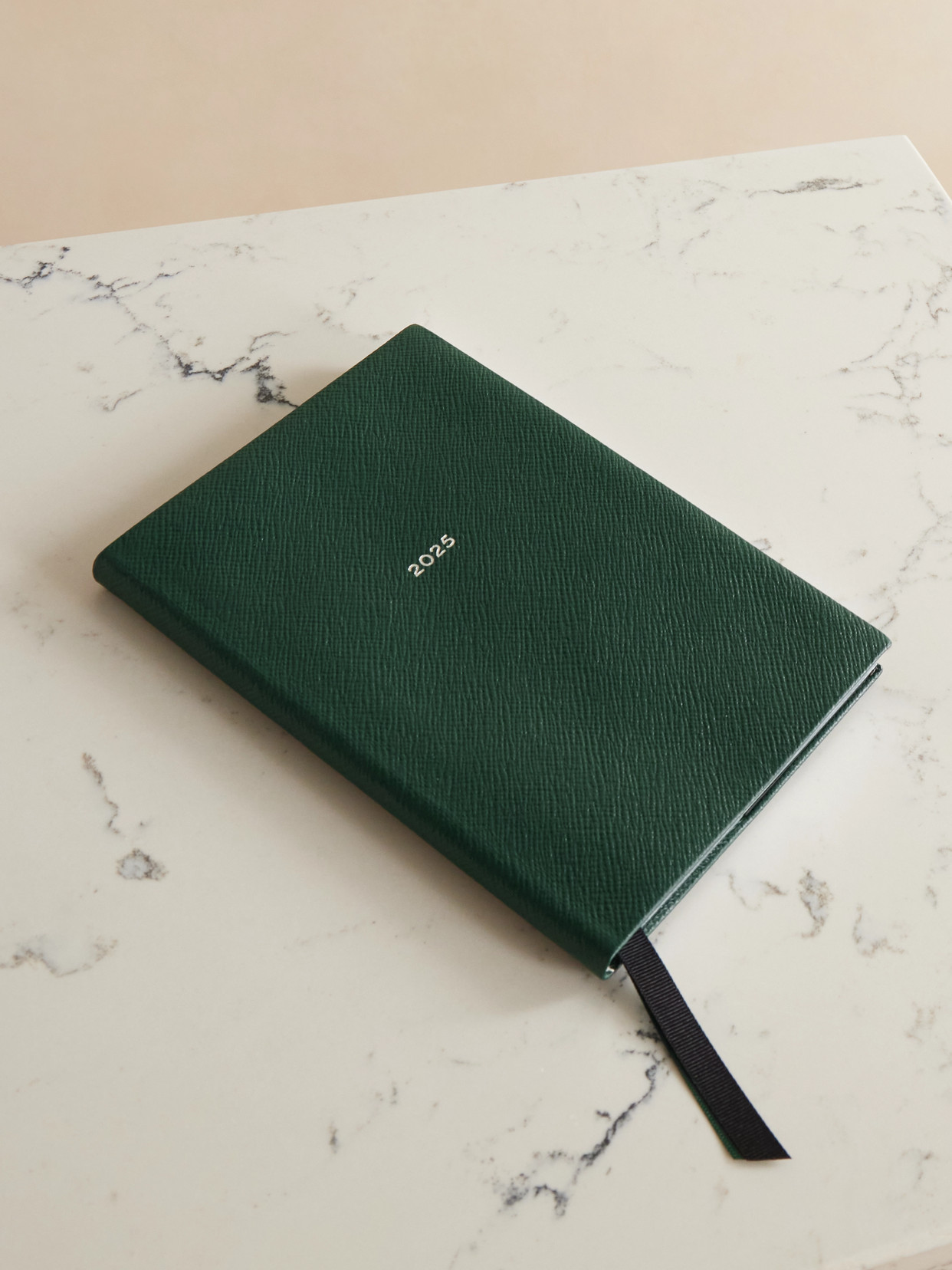 SMYTHSON - Soho 2025 Textured-leather Diary - Green