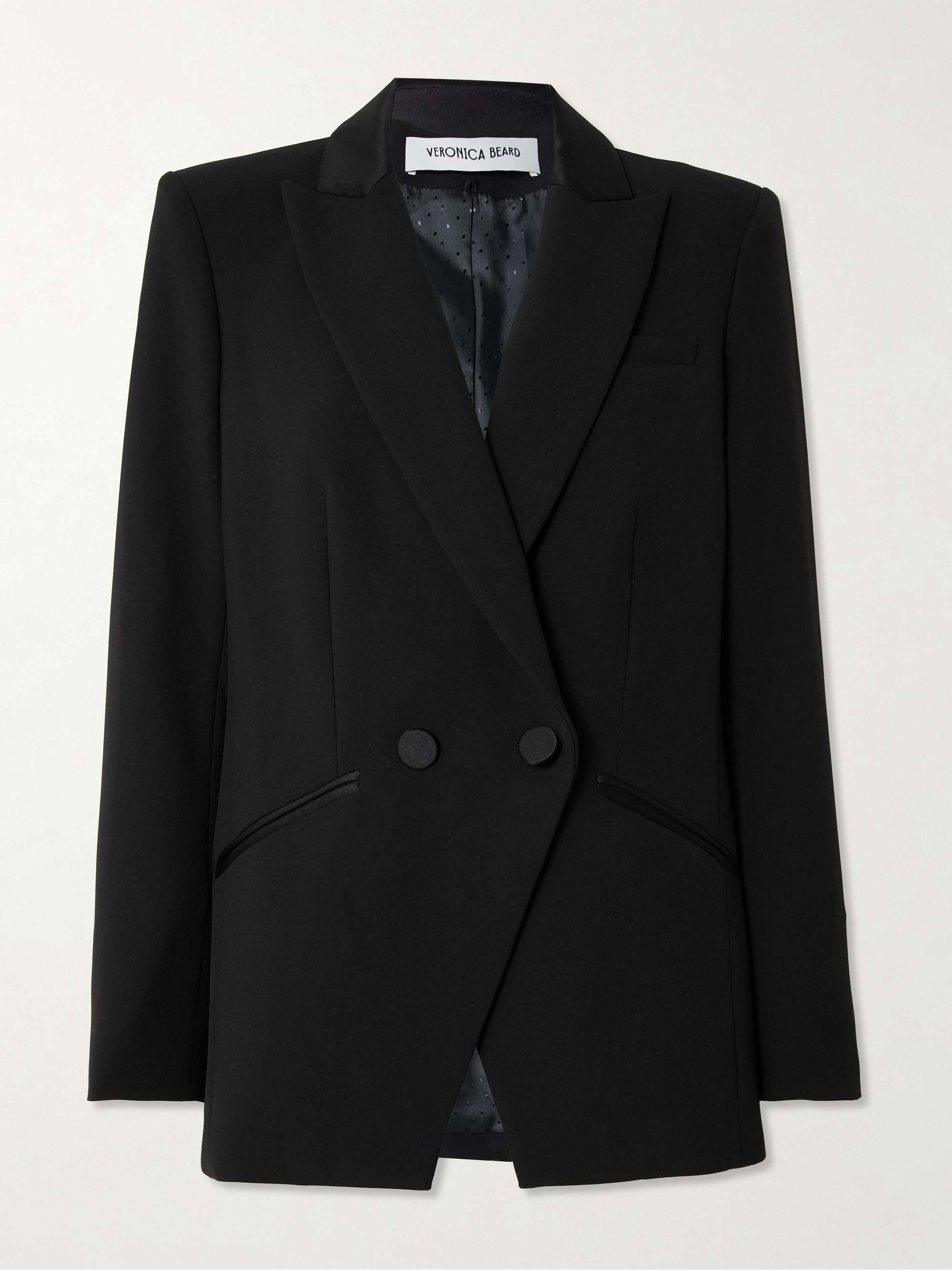 VERONICA BEARD Rickie Dickey double breasted satin trimmed crepe blazer NET A PORTER