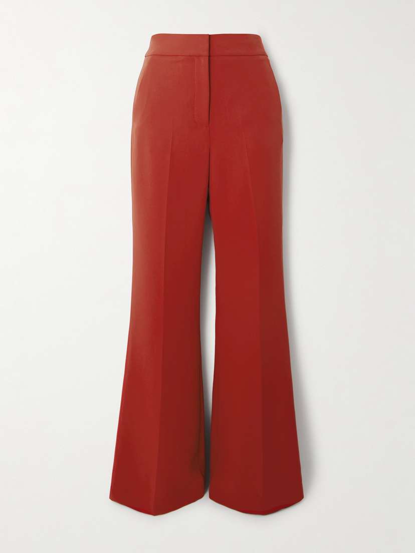 Veronica Beard Lebone Pleated Crepe Straight-leg Pants