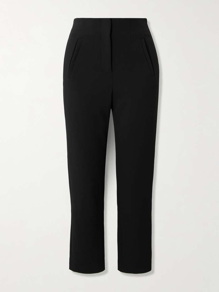 Veronica Beard Stila Cropped Crepe Straight-leg Pants