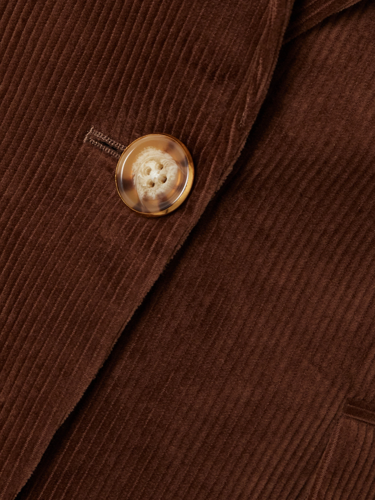 Veronica Beard Reagan Dickey Cotton-blend Corduroy Blazer In Brown