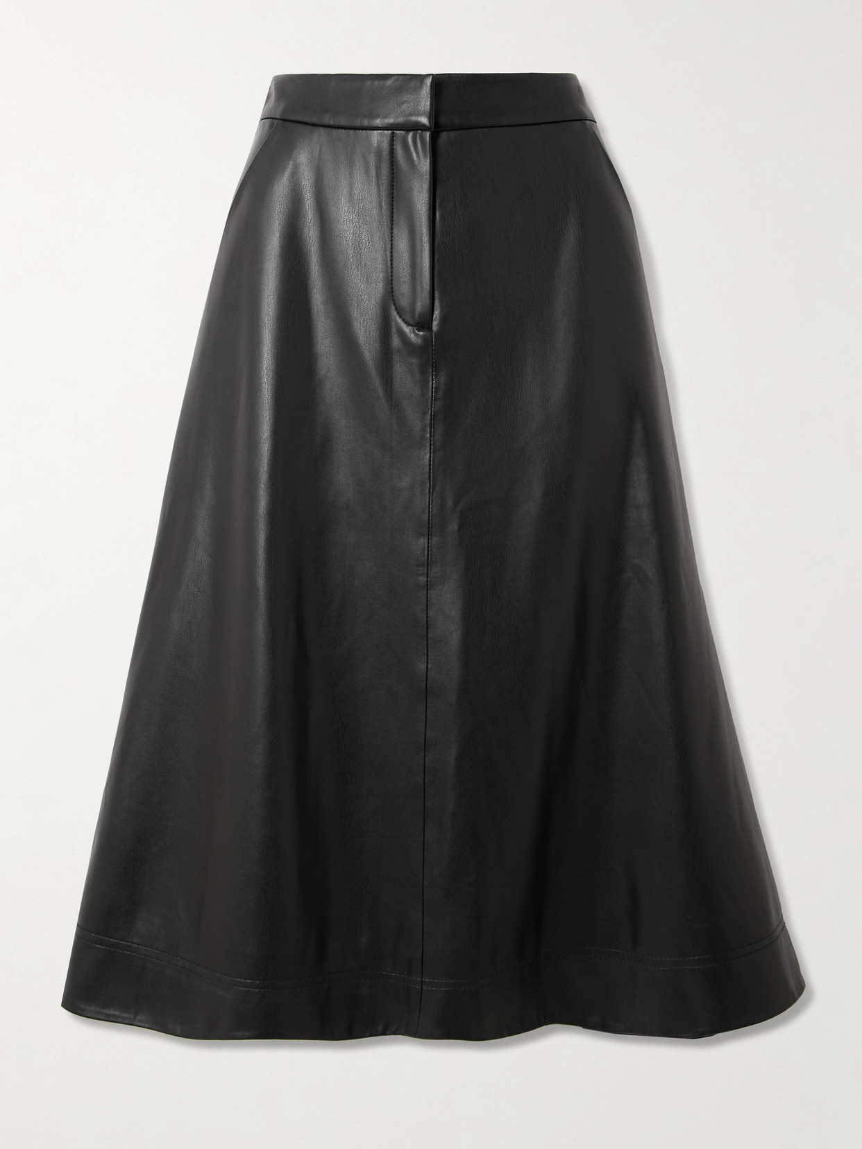 Veronica Beard - Louise Faux Leather Midi Skirt - Black