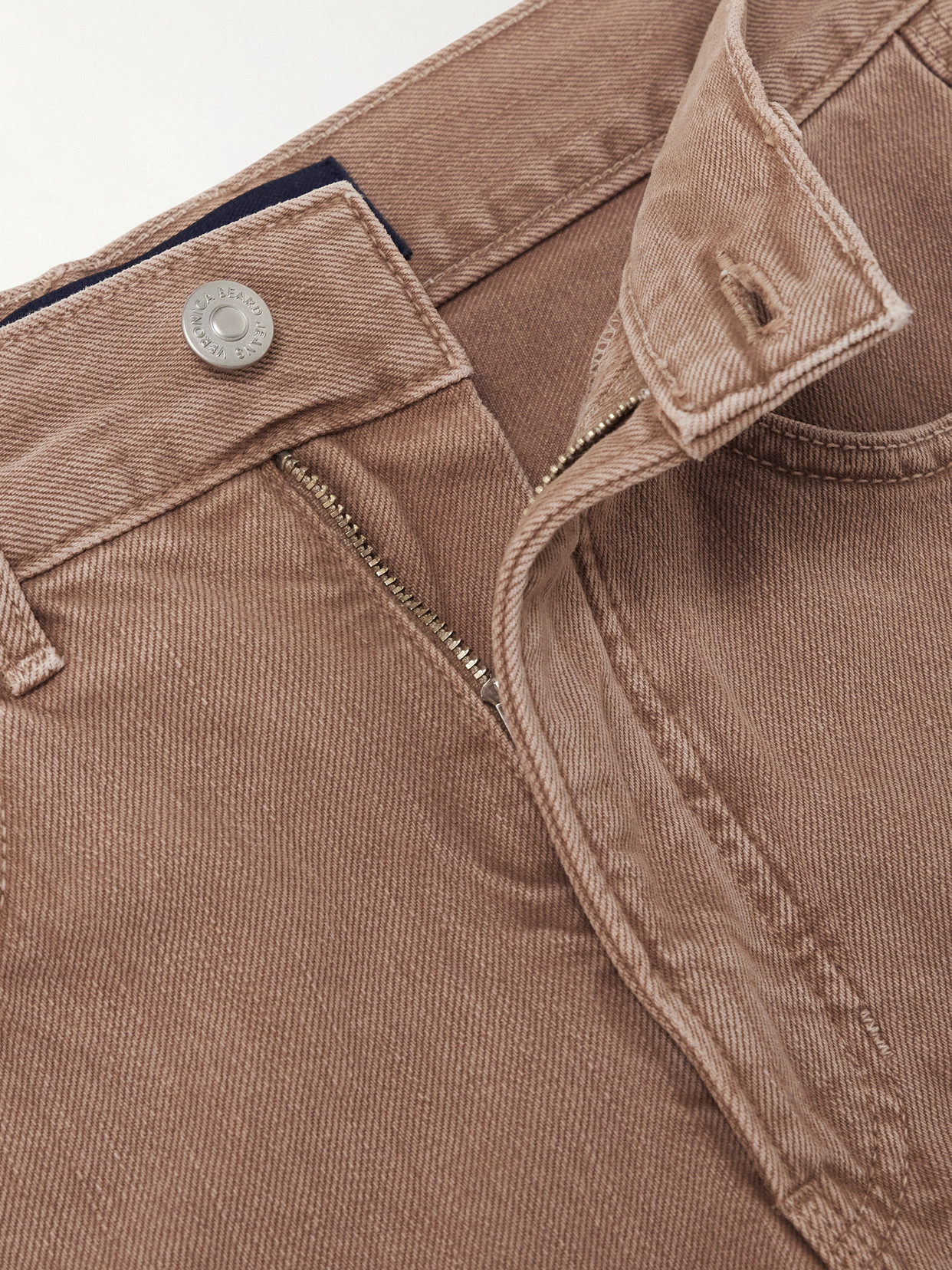 Veronica Beard Taylor Frayed High-rise Wide-leg Jeans In Brown