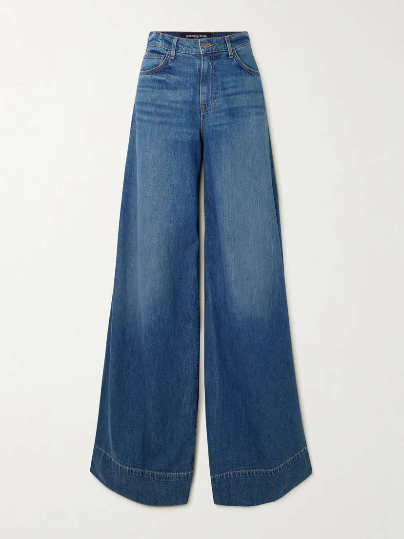Veronica Beard Haizley High-rise Wide-leg Jeans