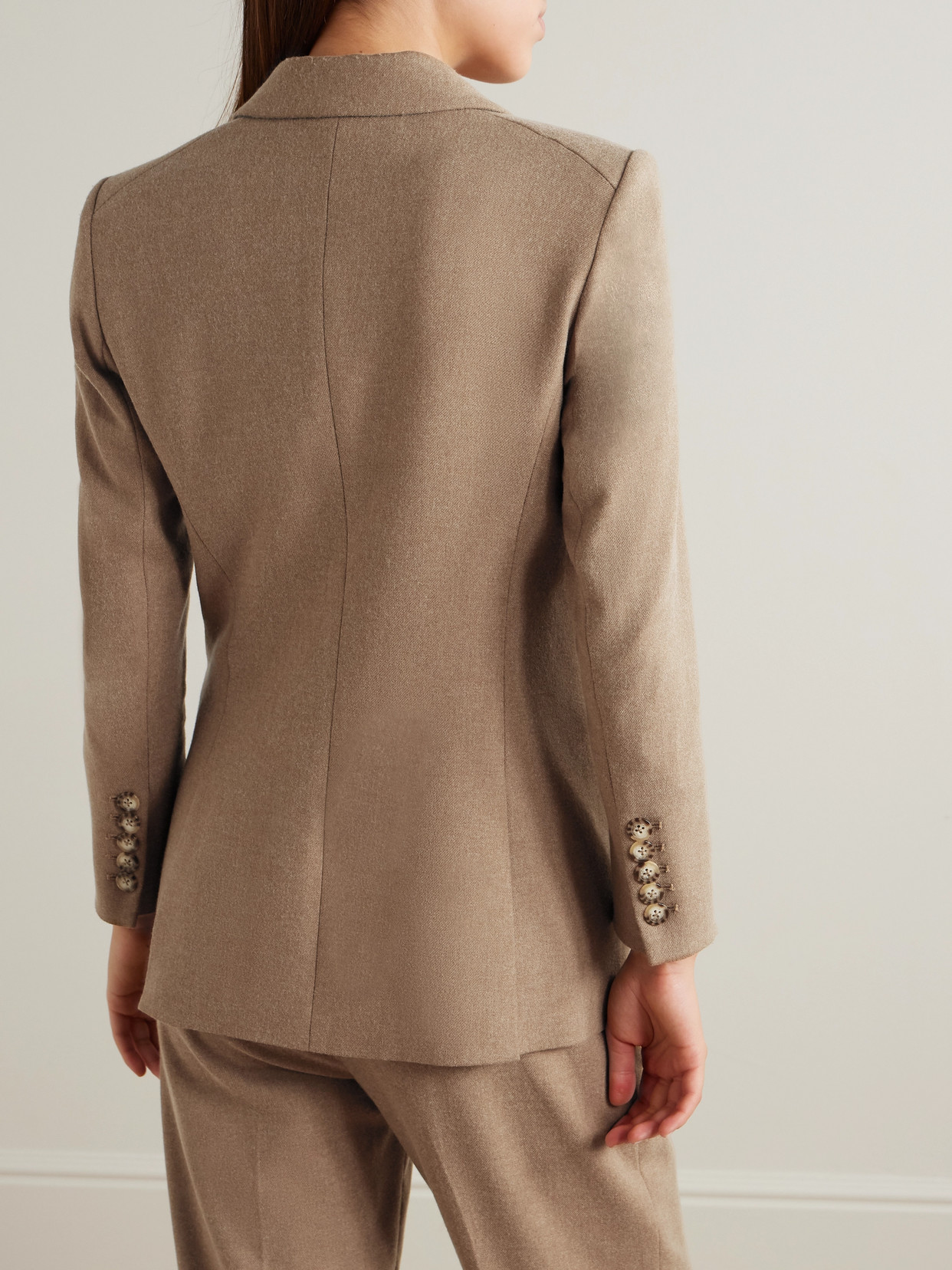 Veronica Beard Nalani Dickey Brushed-twill Blazer In Brown