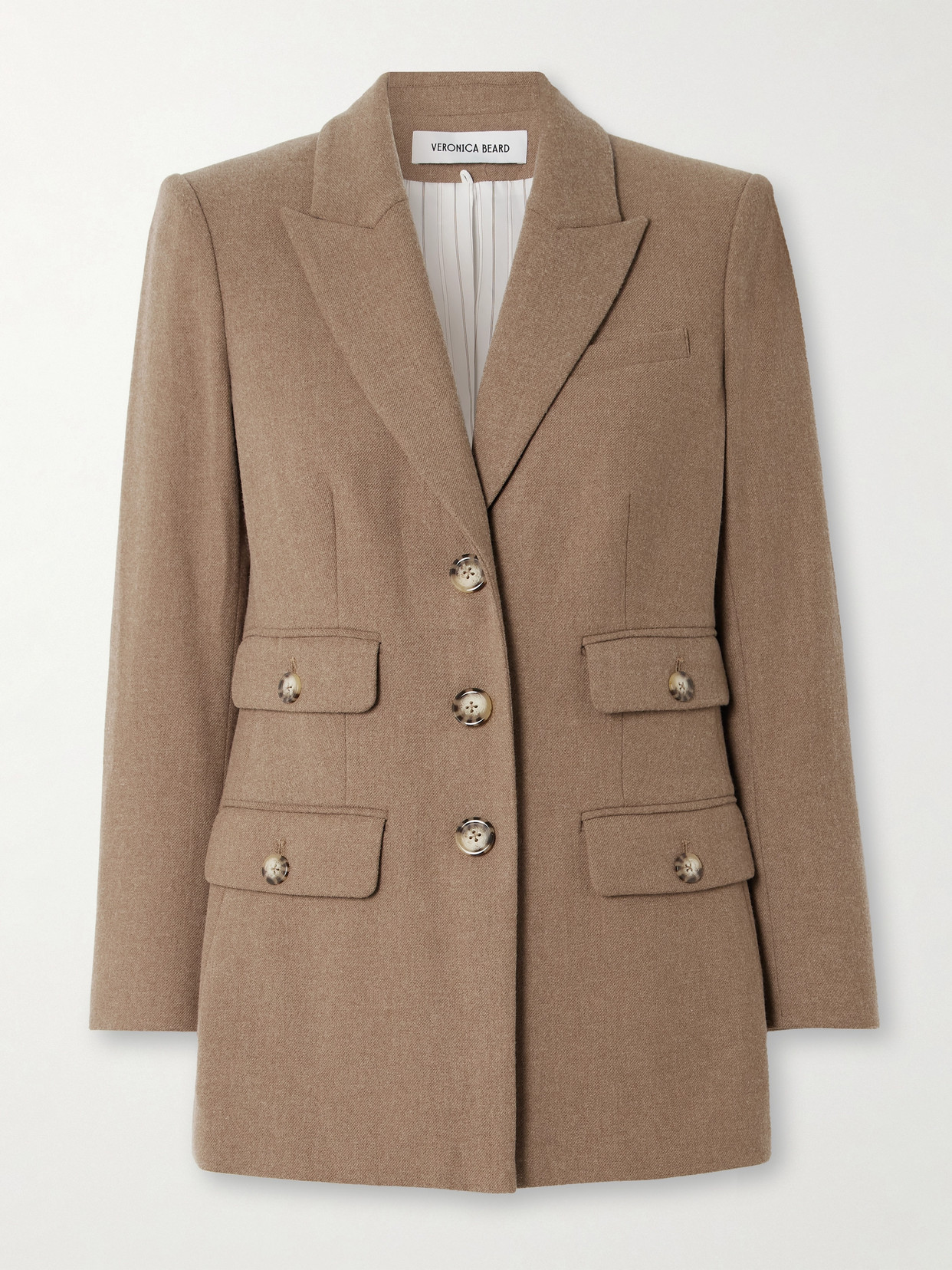 Veronica Beard - Nalani Dickey Brushed-twill Blazer - Brown
